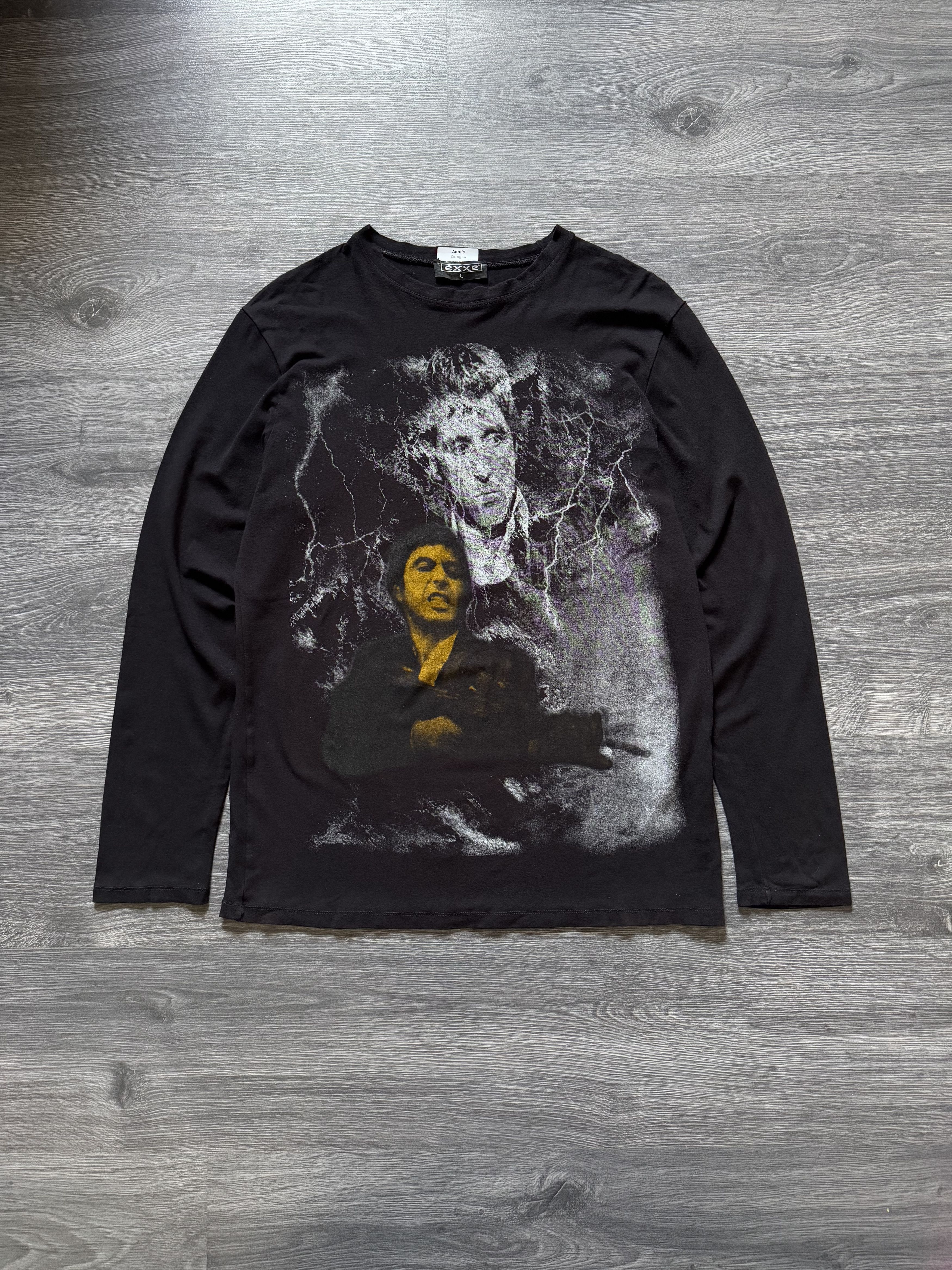 Vintage 🔥SICK🔥Scarface Tony Montana Vintage Longsleeve Size US L / EU 52-54 / 3 - 1 Thumbnail