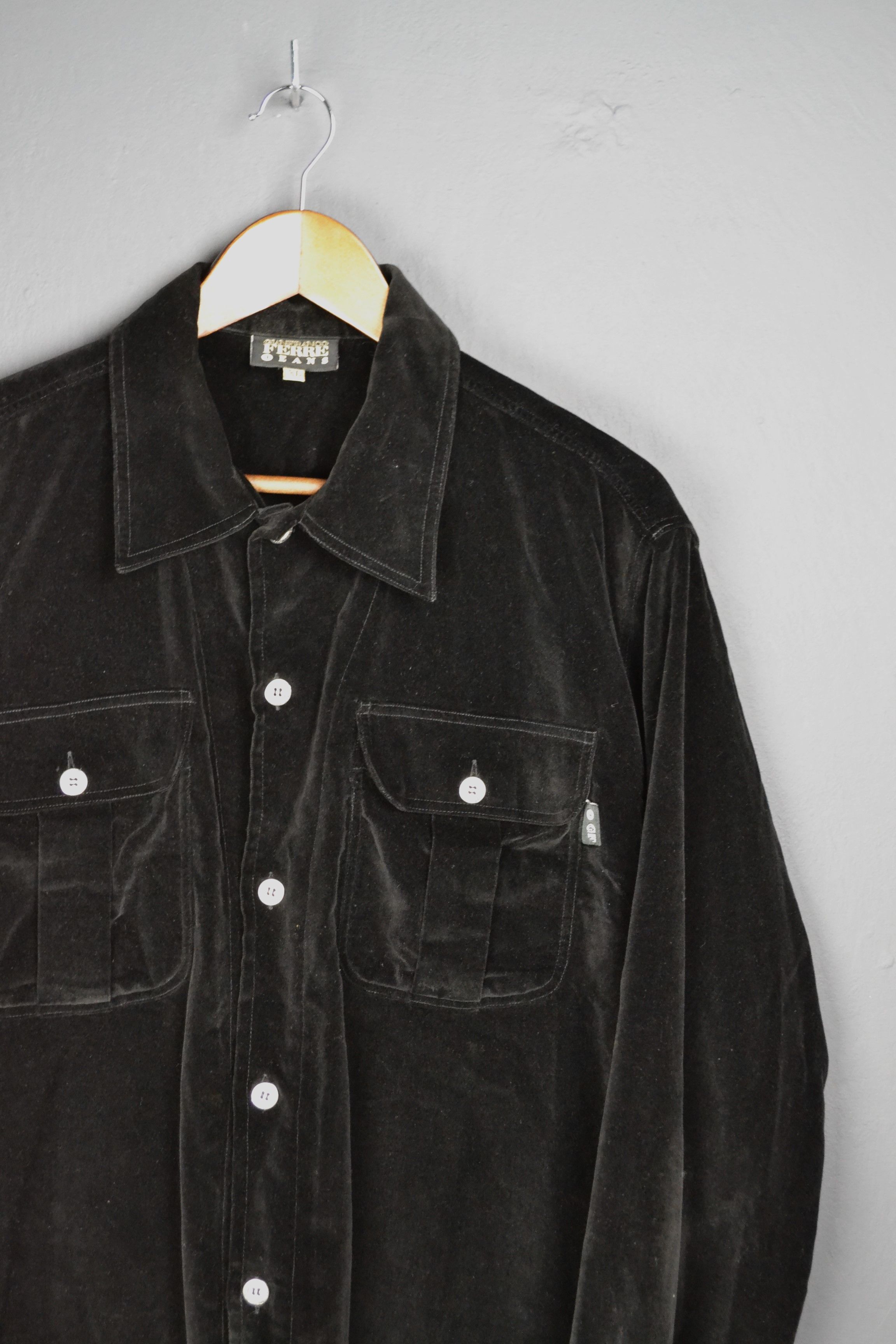 Gianfranco Ferre Vintage XL Velvet Shirt