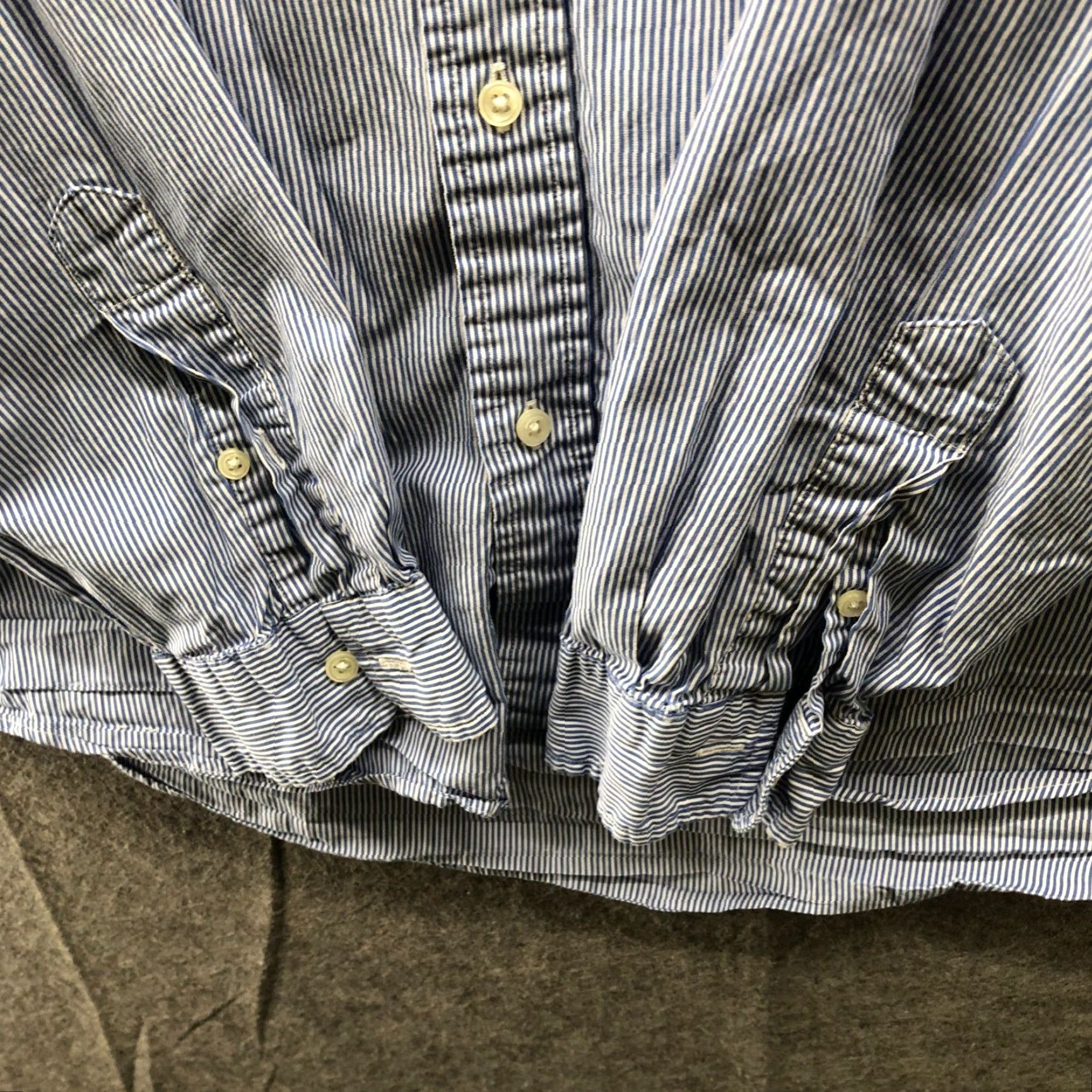 Polo Ralph Lauren Ralph Lauren Button-Down Shirt Mens XL Blue White Striped Cotton Button Down Size US XL / EU 56 / 4 - 4 Thumbnail