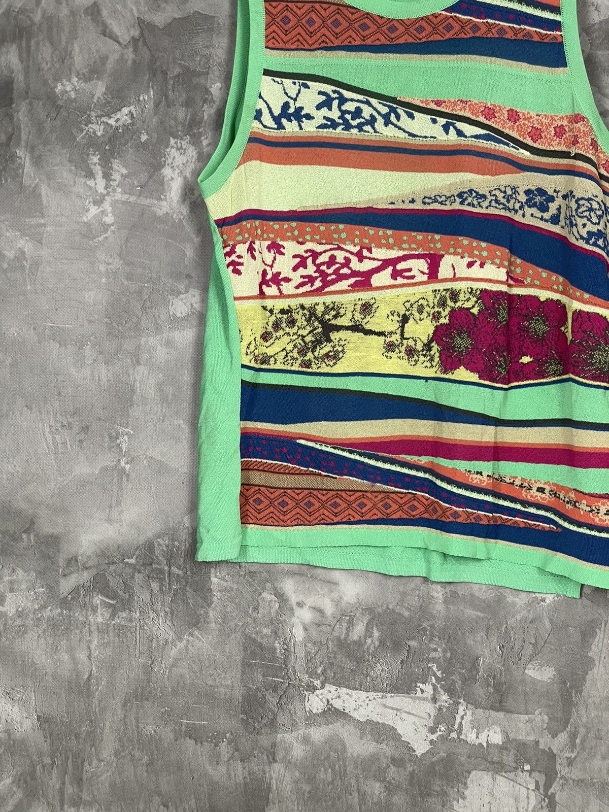 Vintage Y2K Multicolour Knit Australian Style Rare Tank Top Size XL / US 12-14 / IT 48-50 - 5 Thumbnail