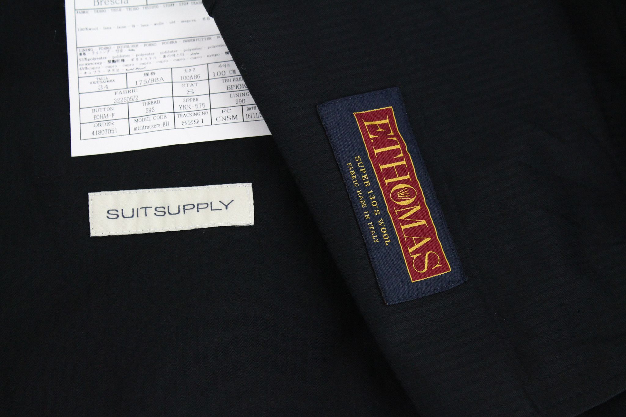 Suitsupply HAVANA UK38R Blue Wool 2 Piece Suit 66746 Size 38R - 13 Thumbnail