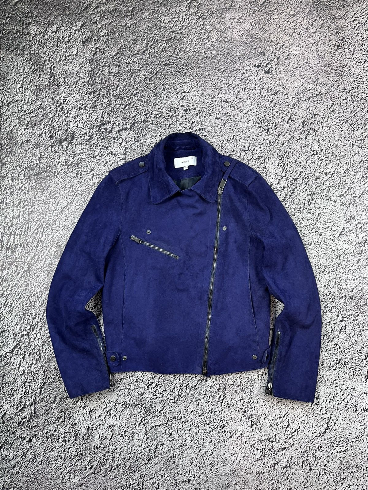 Reiss Vintage Reiss Womens Premium Perfecto SUEDE BIKER JACKET Size M / US 6-8 / IT 42-44 - 1 Thumbnail