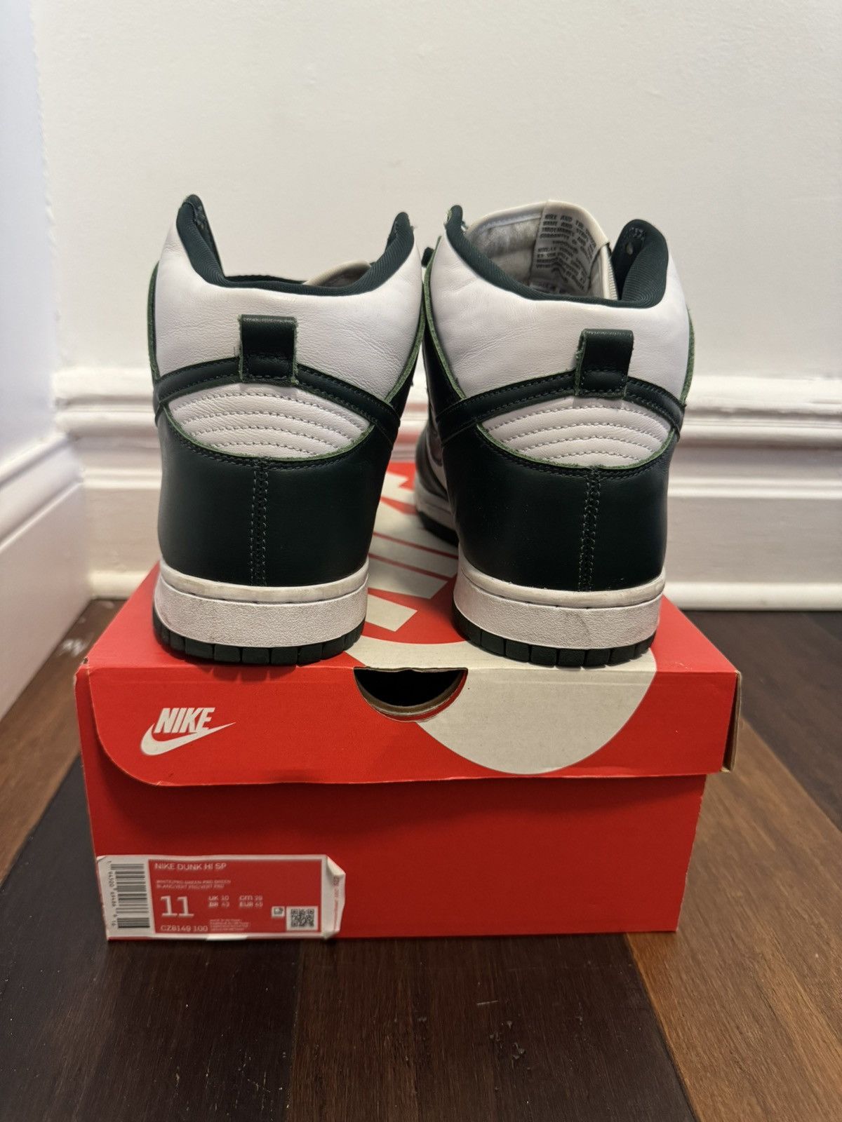 Nike Nike Dunk High “Michigan State” Size US 11 / EU 44 - 3 Thumbnail