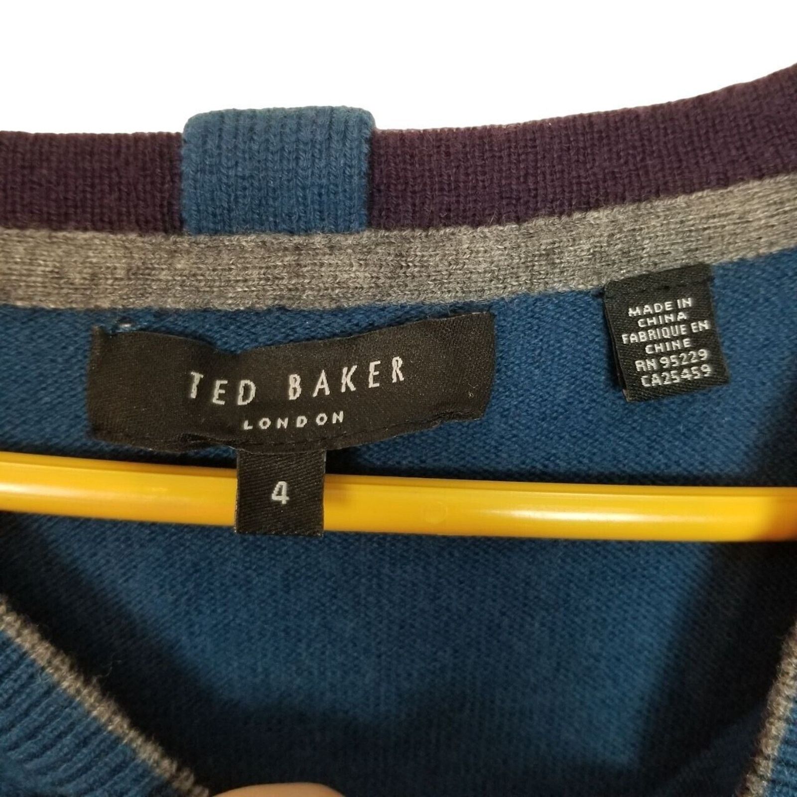Ted Baker Ted Baker Mens Wool Cashmere V-Neck Sweater L Quiet Luxury Size US L / EU 52-54 / 3 - 6 Thumbnail