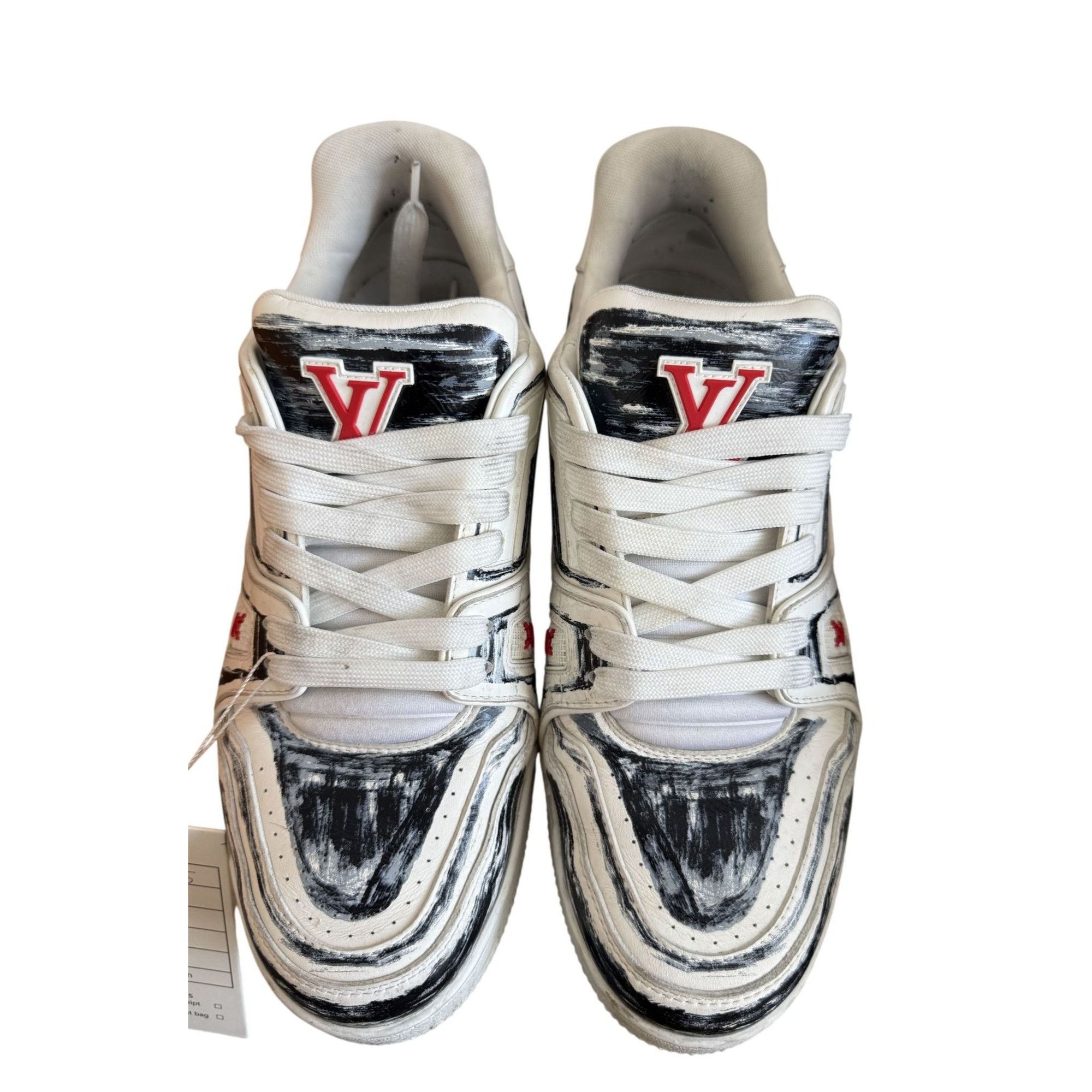 Louis Vuitton Louis Vuitton Mens White & Black Distressed Sneakers Size 9. Size US 9.5 / EU 42-43 - 1 Thumbnail