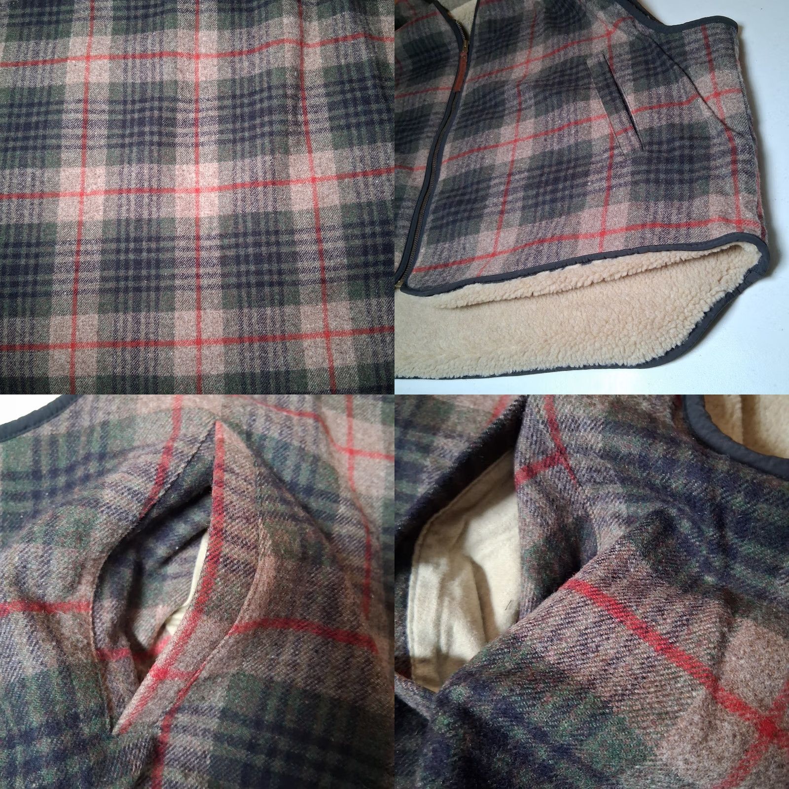 Vintage VINTAGE Woolrich x Ducks Unlimited Vest Men 2XL Plaid Wool Blend Sherpa Lined Zip Up Size US XXL / EU 58 / 5 - 9 Thumbnail