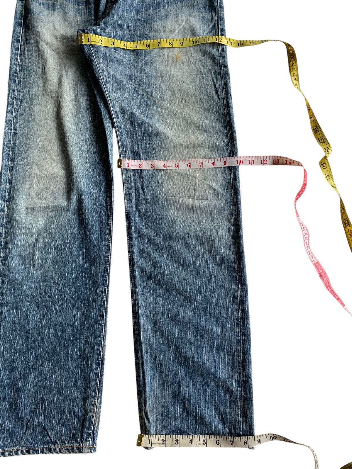 Kapital VINTAGE EDWIN 505ZX SELVEDGE FADED&RUSTY DISTRESSED DENIM Size US 34 / EU 50 - 16 Thumbnail