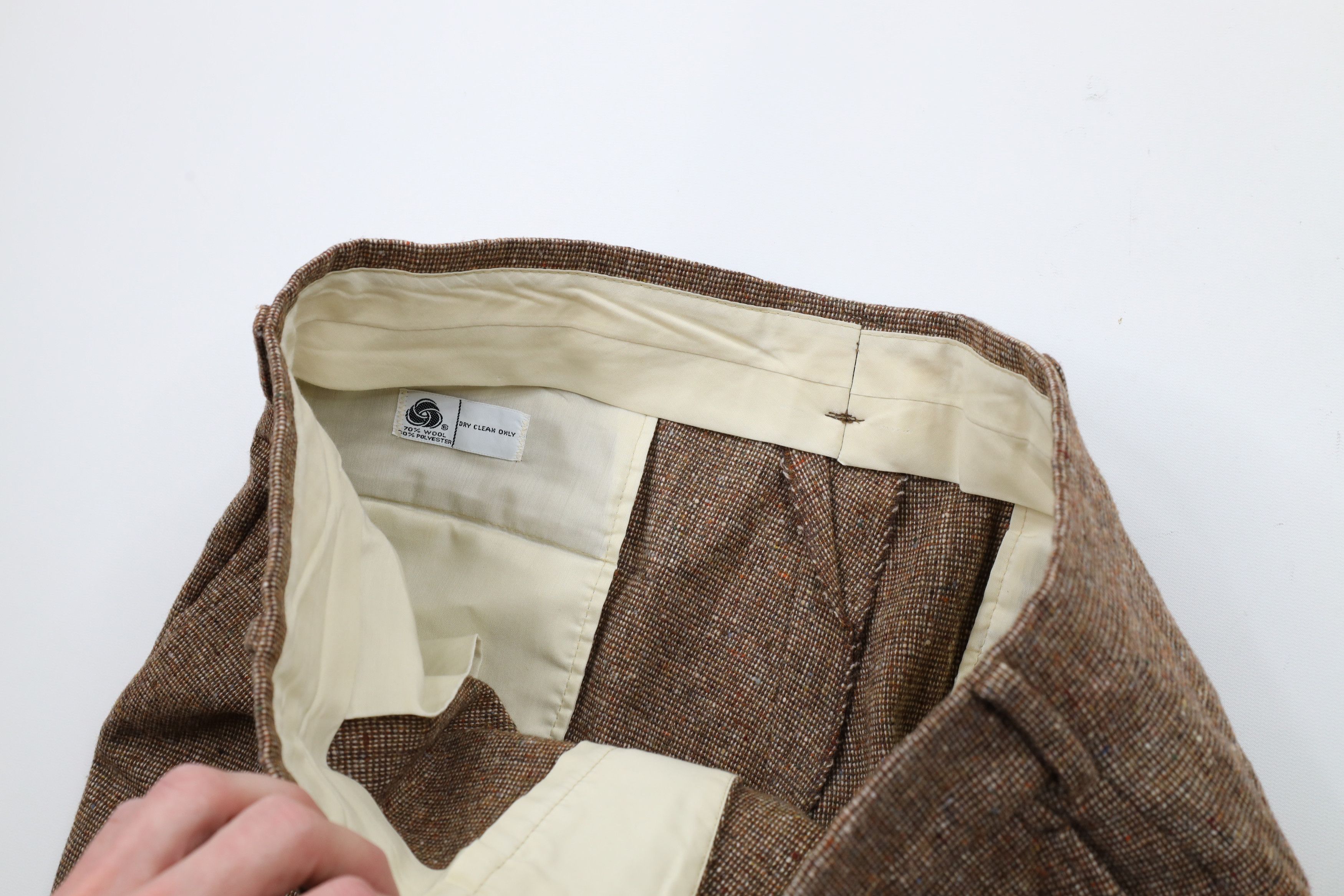 Vintage Vintage 70s Streetwear Wool Tweed Bell Bottoms Pants USA Size US 36 / EU 52 - 8 Thumbnail