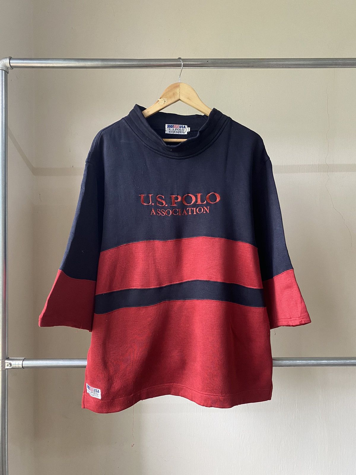 U.S. Polo Assn. × Vintage US POLO RAGLAN 3Q SWEATSHIRT RARE 90s Size US L / EU 52-54 / 3 - 2 Thumbnail