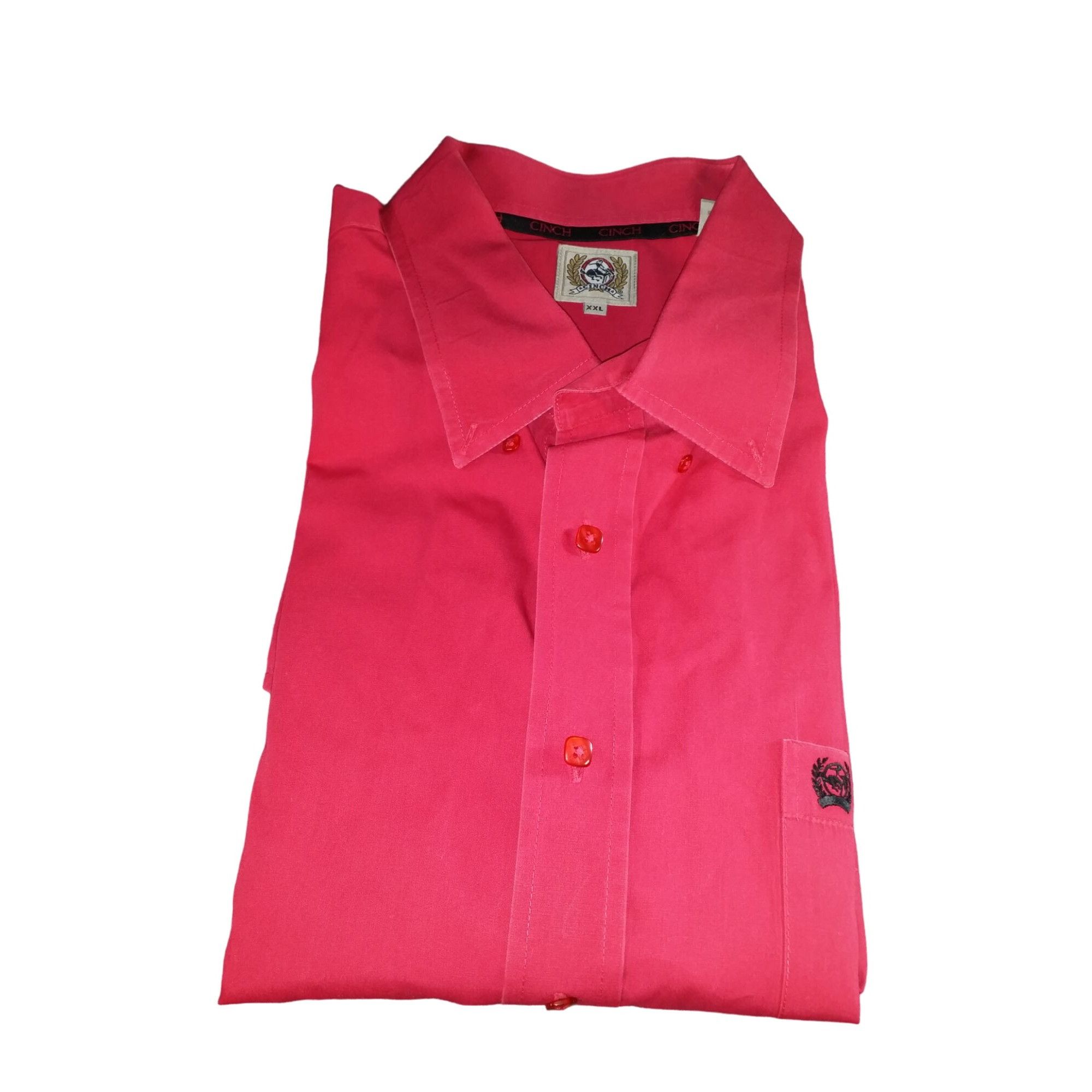 CINCH Cinch Button Up Shirt Men Sz XXL Red Short Sleeve Cowboy Wes Size US XXL / EU 58 / 5 - 1 Thumbnail