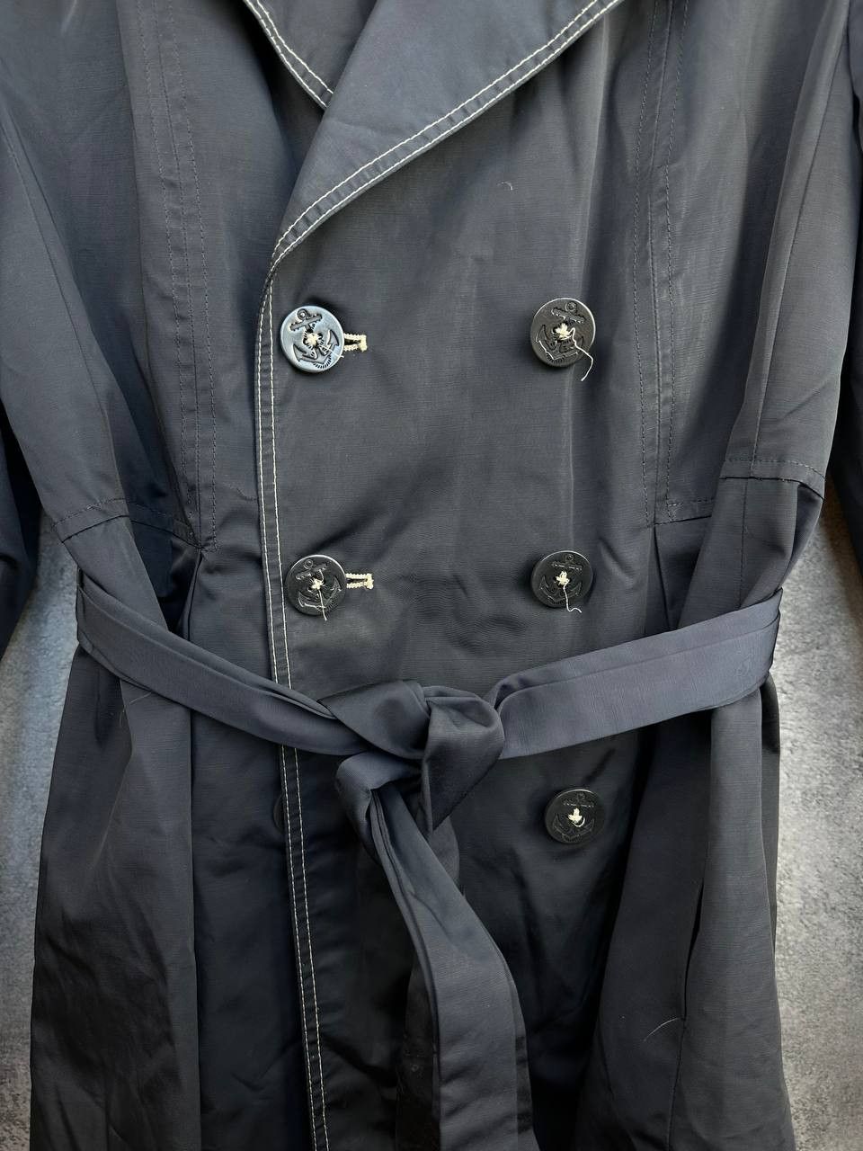 Weekend Max Mara Weekend Max Mara Navy Double-Breasted Trench Coat Lining Size M / US 6-8 / IT 42-44 - 7 Thumbnail