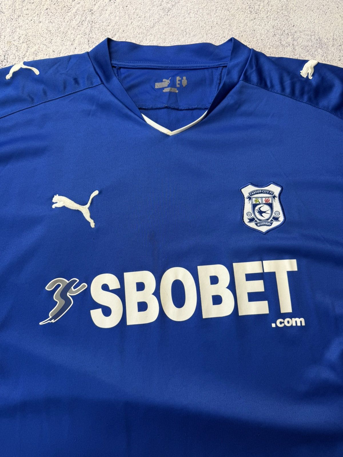Puma Vintage Puma Cardiff City 2009/10 Home Shirt Soccer Jersey Size US XL / EU 56 / 4 - 13 Thumbnail