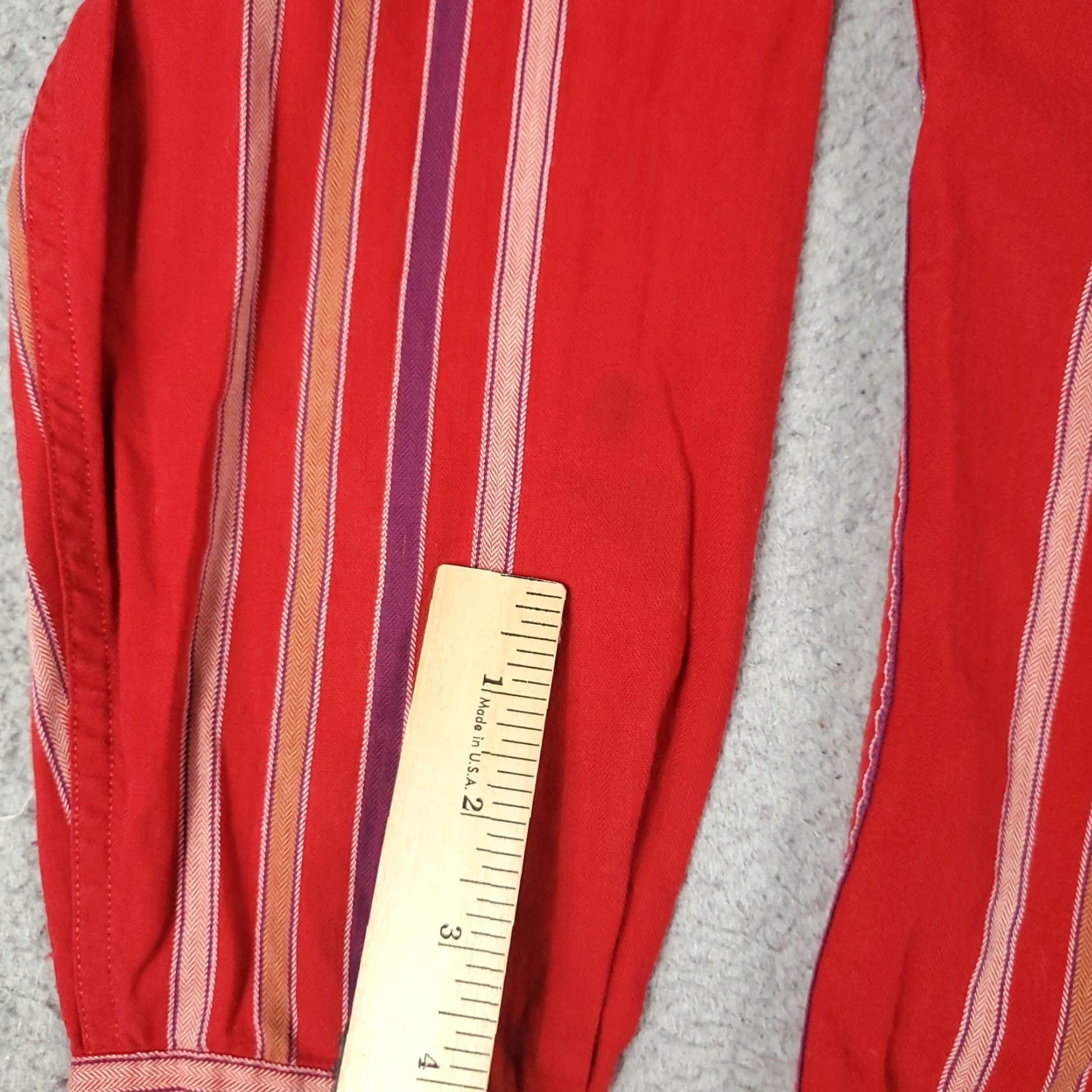 Tommy Hilfiger TOMMY HILFIGER Shirt Men M Red Striped Button-Up Long Sleeve Casual Elegant Classic Shirt Mens Medium Red Striped Button-Down Cotton Size US M / EU 48-50 / 2 - 7 Thumbnail