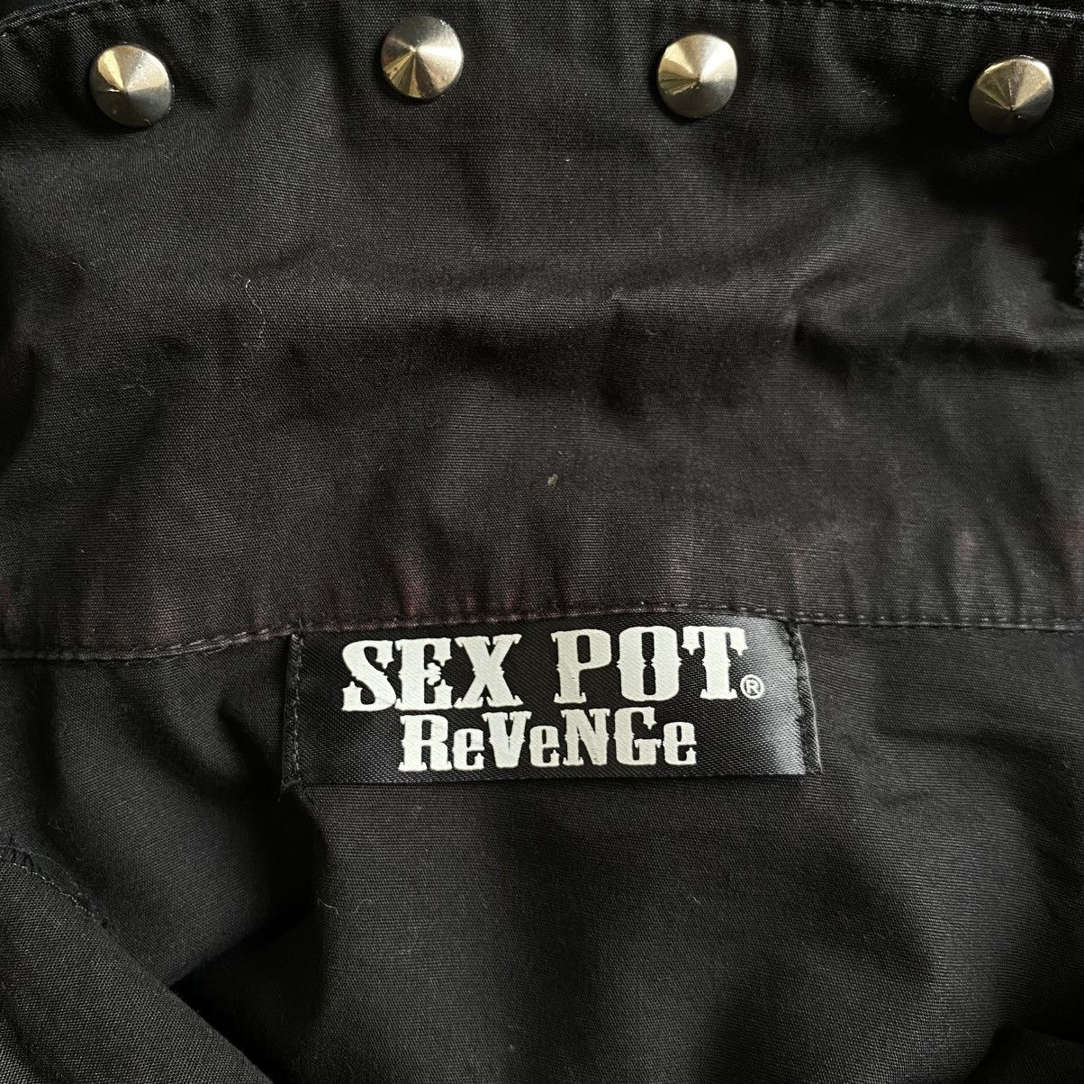 Sex Pot ReVeNGe SEX POT ReVeNGe Y2K Punk Black Studded Punk Patch Shirt Size US M / EU 48-50 / 2 - 20 Thumbnail