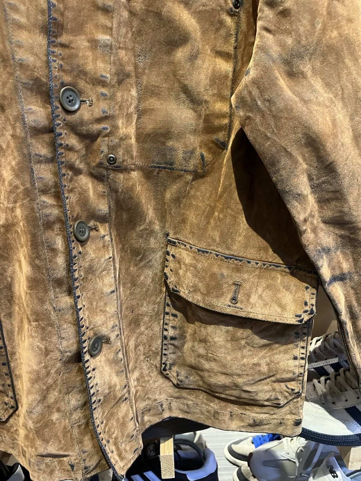 Japanese Brand × Kansai Yamamoto × Vintage Vintage Kansai Jeans Chore Jacket Size US M / EU 48-50 / 2 - 2 Thumbnail