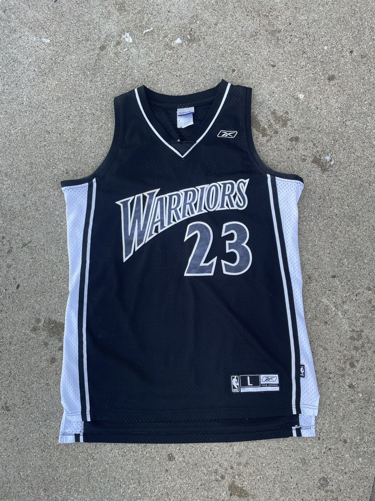 image of NBA x Reebok Y2K Golden State Warriors Black Jersey, Men's (Size Large)