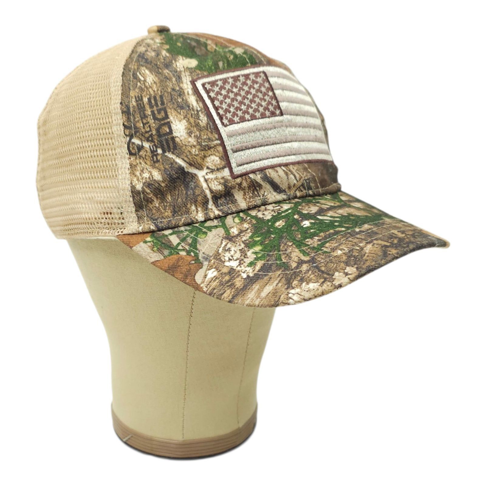 Other Realtree Edge Camo Hat Snapback Cap US Flag Patch Mesh Truck Size ONE SIZE - 3 Thumbnail