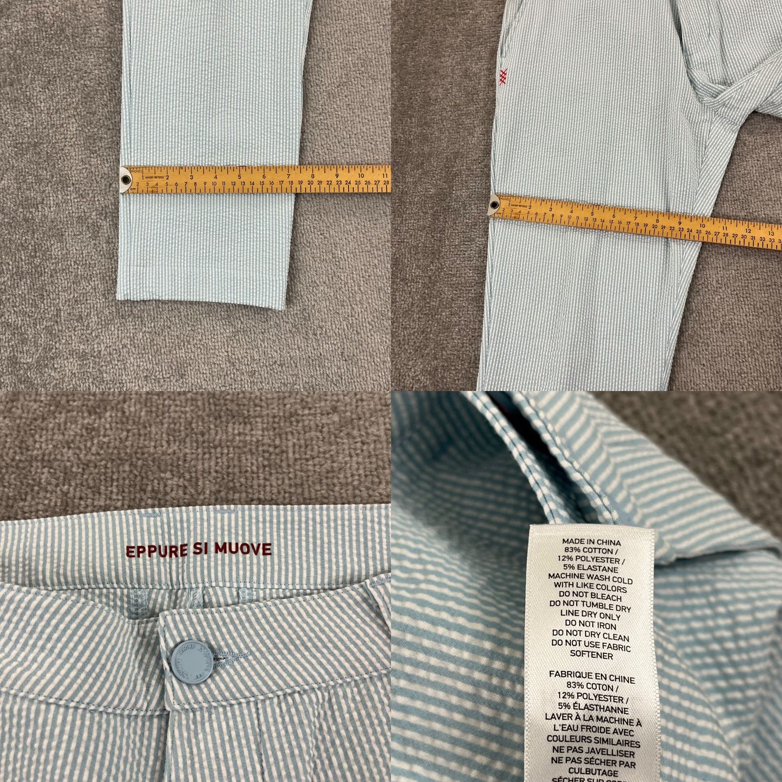 Rhone Rhone Pants Mens 30x26 Seersucker Stretch Resort Cool Blue Golf Chino Size US 30 / EU 46 - 8 Thumbnail