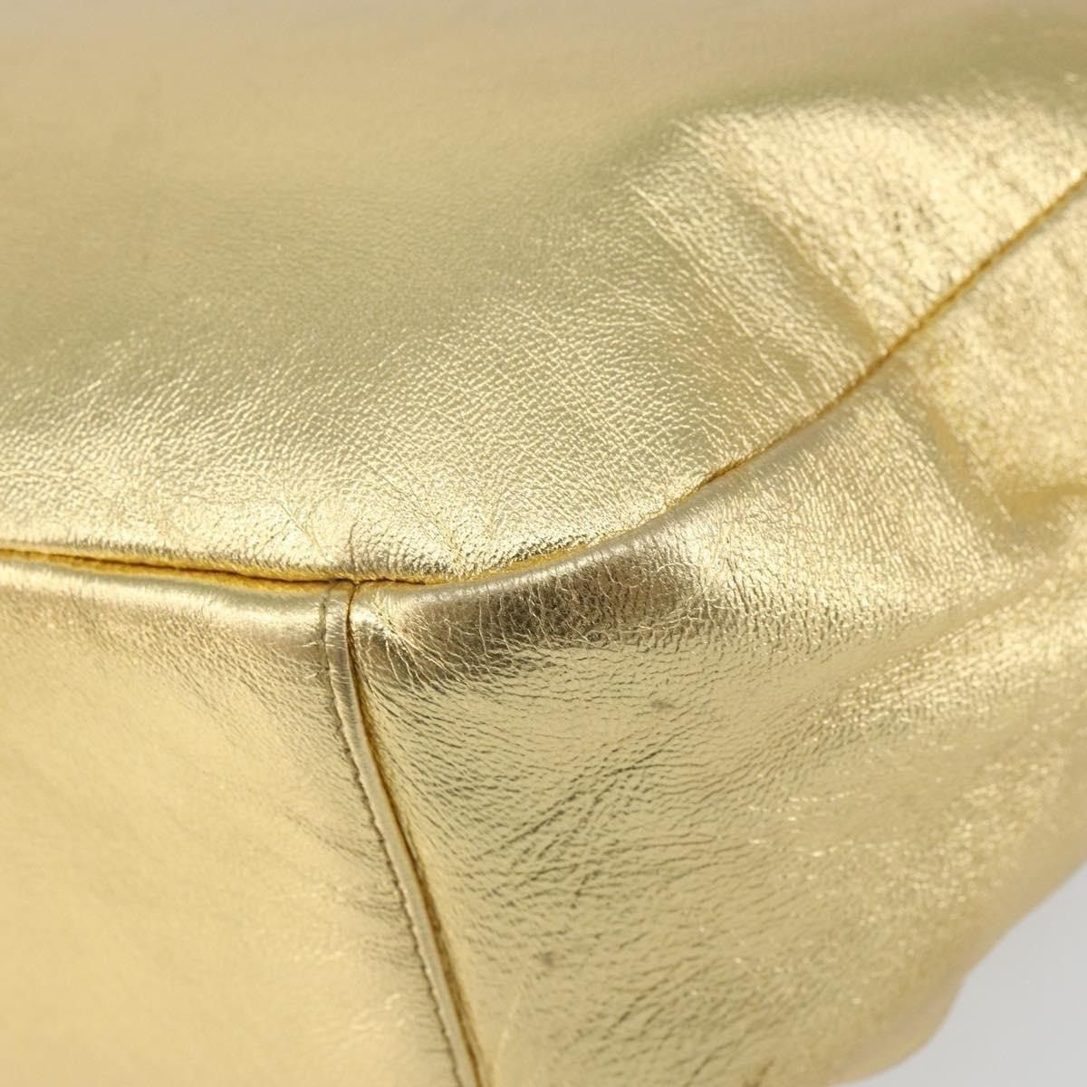 Prada Prada Leather Shoulder Bag Gold Size ONE SIZE - 3 Thumbnail