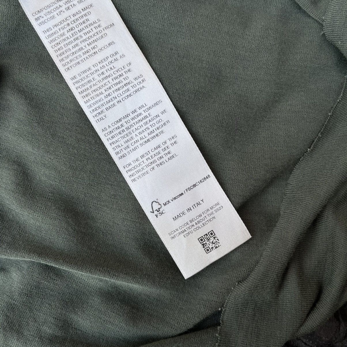Rick Owens BNWT Rick Owens S/S2023 “EDFU” Basic Short Sleeve Tee “Moss” Size US XXL / EU 58 / 5 - 14 Thumbnail