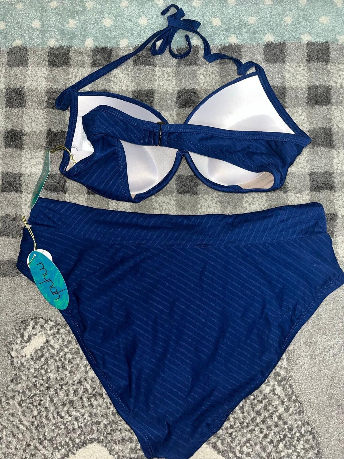 Other Women's Size L Swim 2 Piece Bikini Set Blue Depths Full Cove Size ONE SIZE - 4 Thumbnail