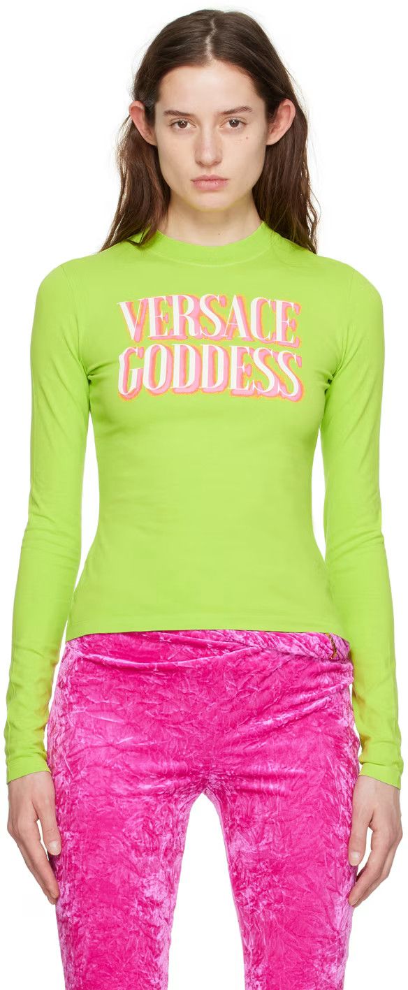 Versace o1y0226 Crewneck T-Shirt in Green Size XS / US 0-2 / IT 36-38 - 1 Thumbnail