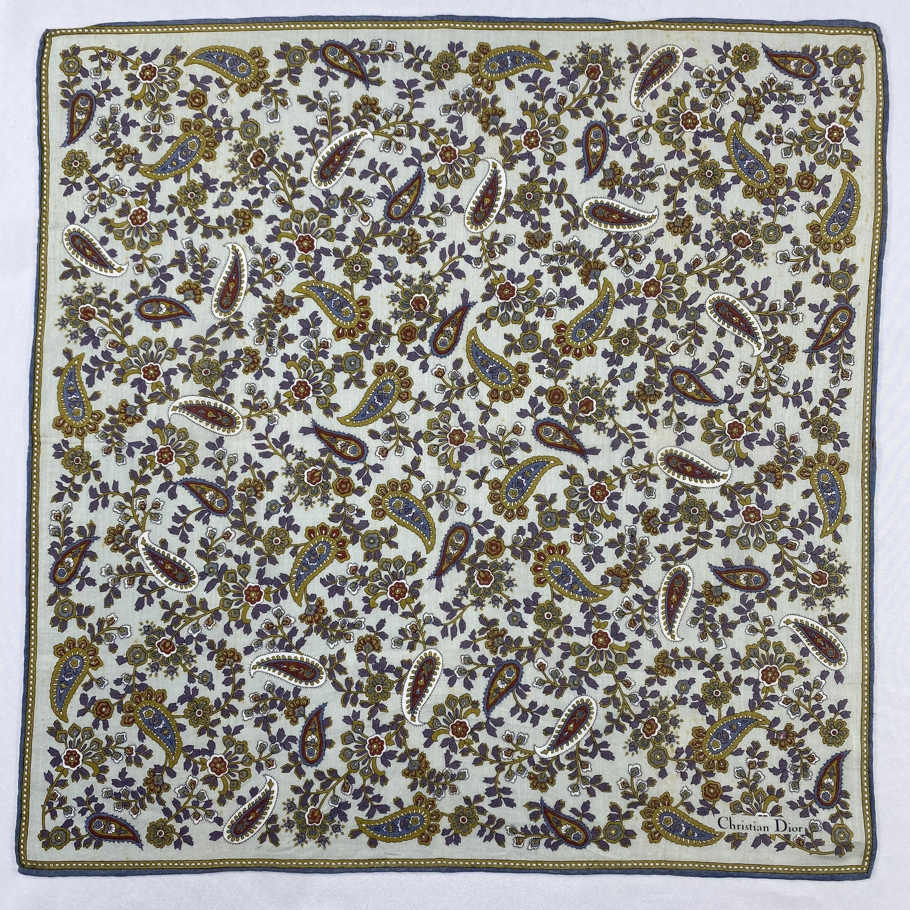 Vintage Christian Dior Paisley Handkerchief / Bandana / Neckerchief Size ONE SIZE - 3 Thumbnail