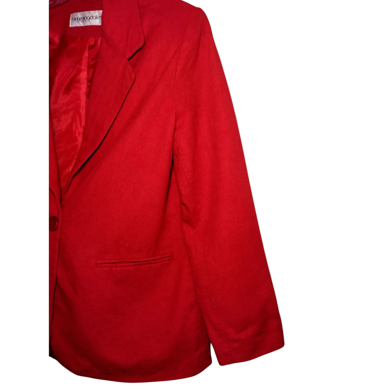 Bloomingdale's Bloomingdales Linen Blazer Jacket Shoulder Pads Red Size PM Size M / US 6-8 / IT 42-44 - 8 Thumbnail