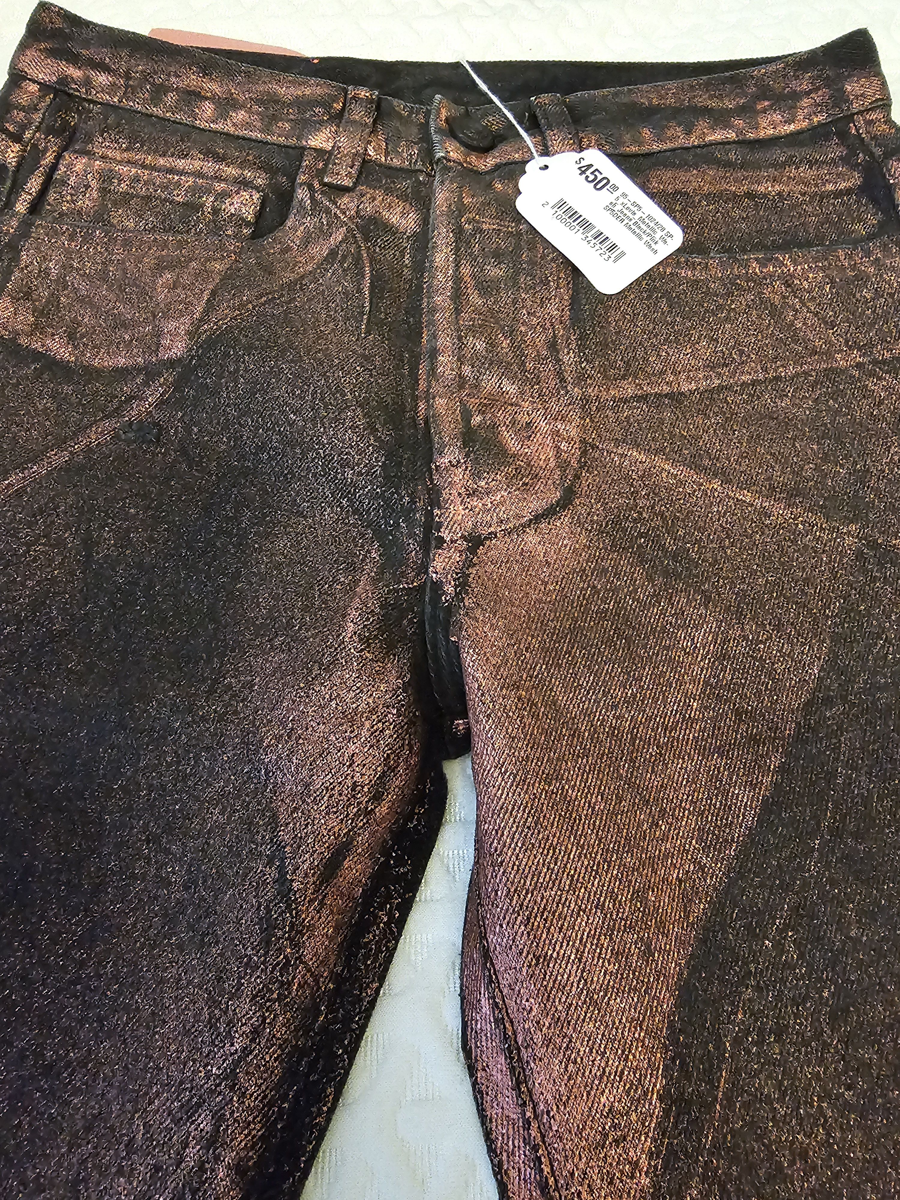 Sp5der Sp5der Metallic black/pink jean Size 28" / US 6 / IT 42 - 5 Thumbnail