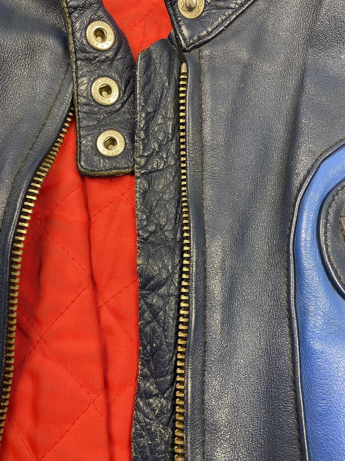 Vintage 1970’s Vintage Harro Two Tone Cafe Racer Leather Jacket Size M / US 6-8 / IT 42-44 - 11 Thumbnail