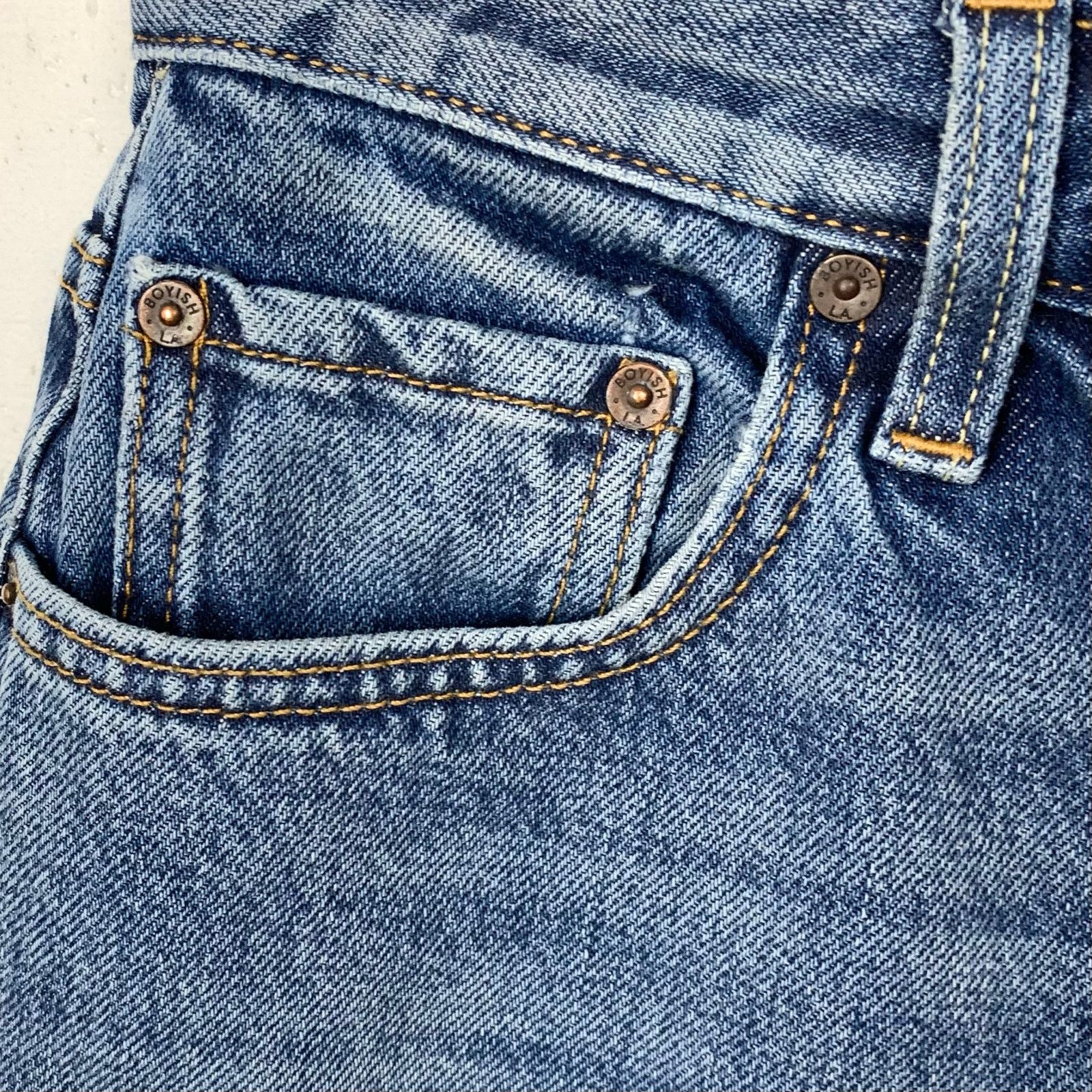 Boyish Boyish Tommy High Rise Straight Denim Jeans Button Fly 25 Size 25" / US 0 / IT 36 - 13 Thumbnail