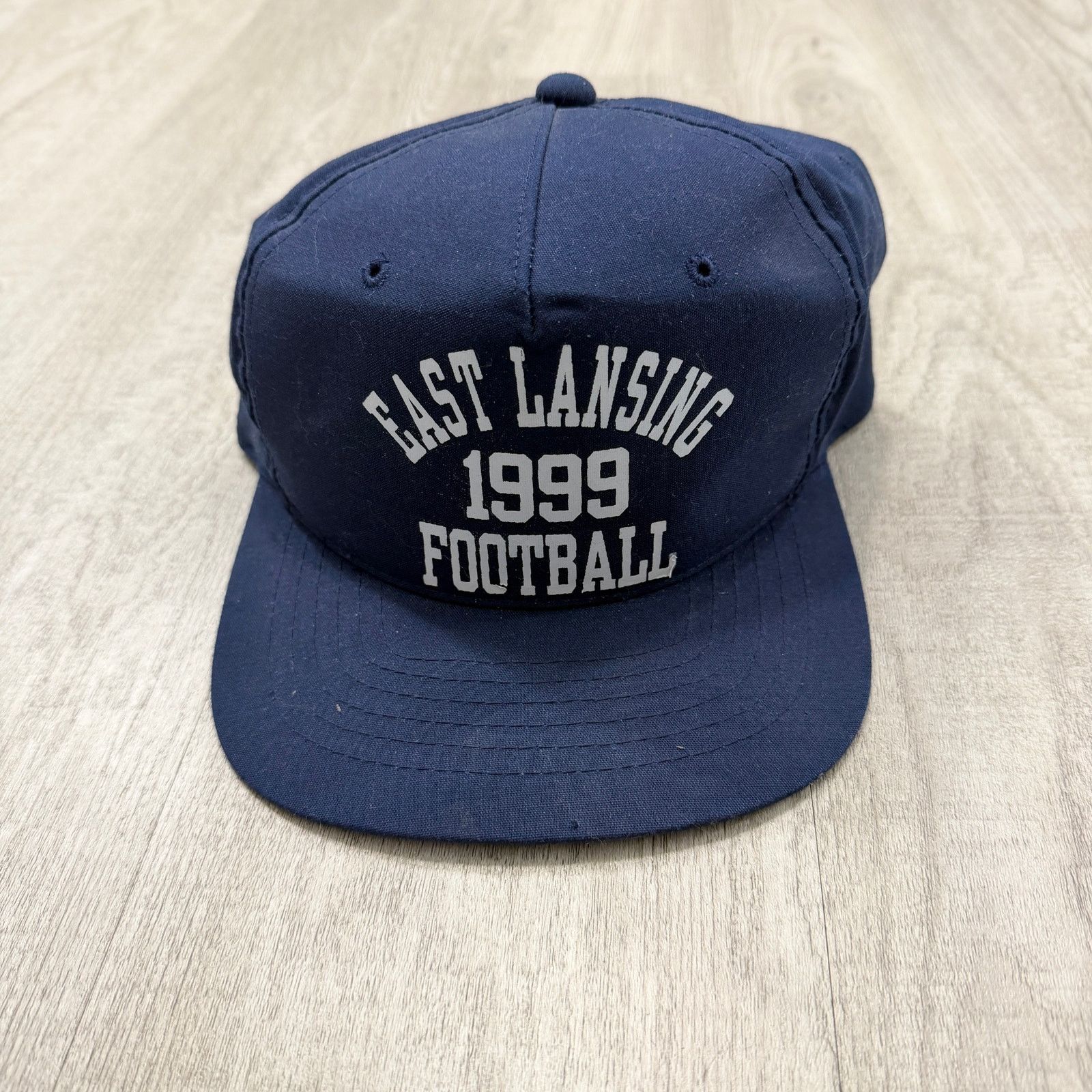 Vintage Vintage East Lansing Football Snapback Hat 1999 Adjustable Size ONE SIZE - 1 Thumbnail
