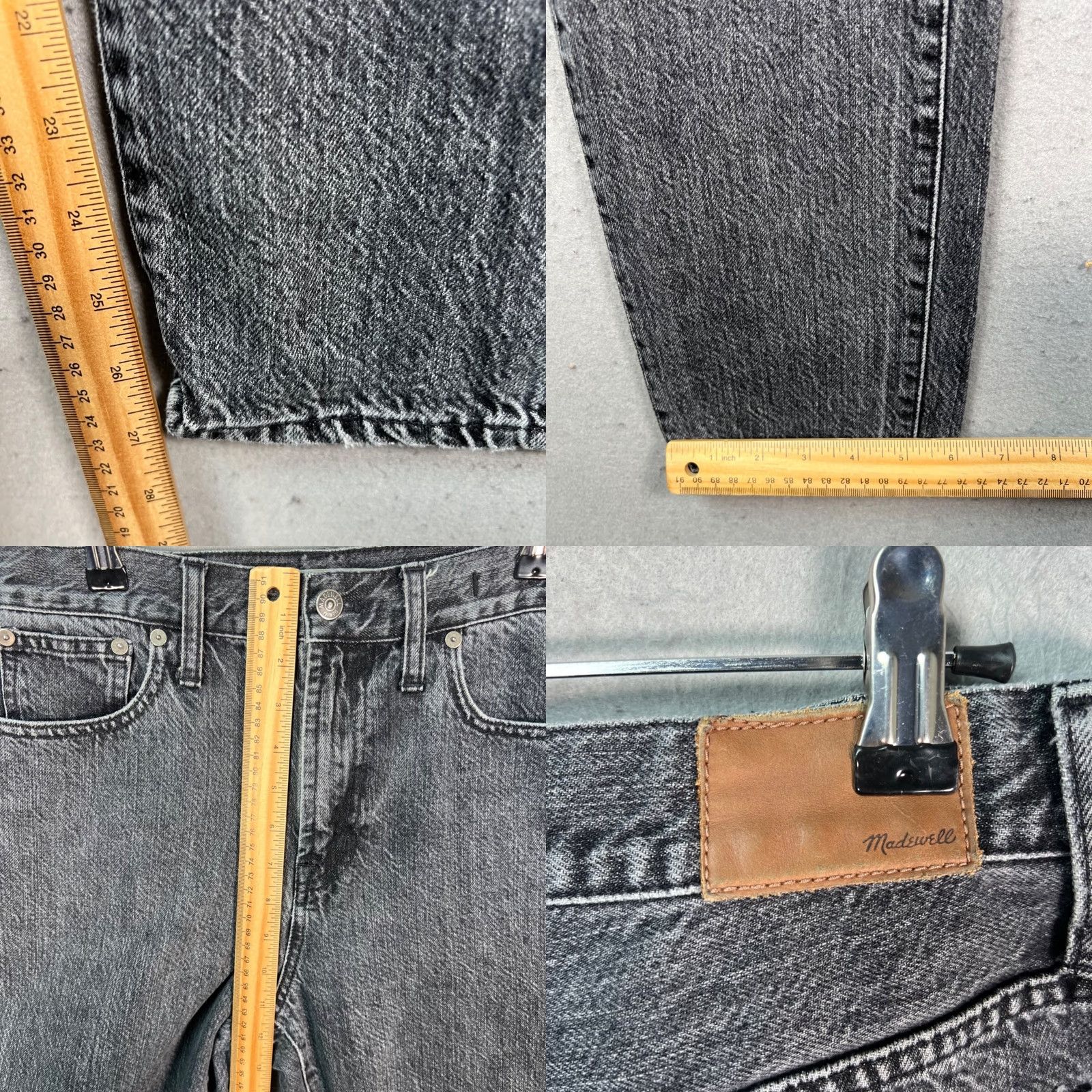 Madewell Madewell Jeans Vintage Distressed 5-Pocket High Rise Regular 28 Black Womens Jeans 90s Theme Size 28" / US 6 / IT 42 - 8 Thumbnail