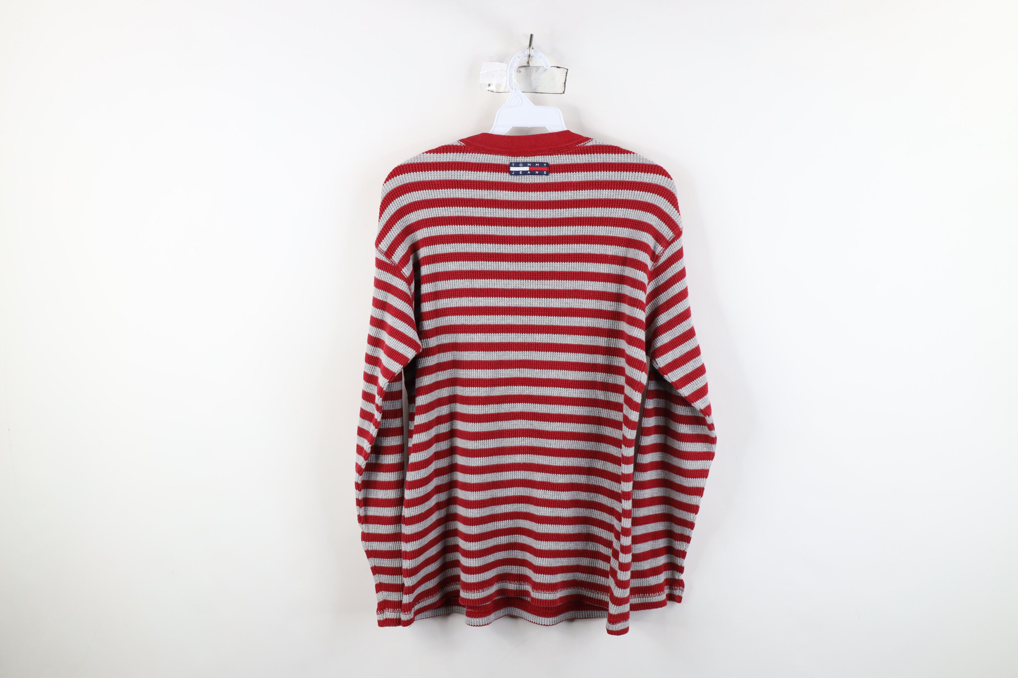 Tommy Hilfiger Vintage 90s Tommy Hilfiger Waffle Knit Henley T-Shirt Size US M / EU 48-50 / 2 - 11 Thumbnail