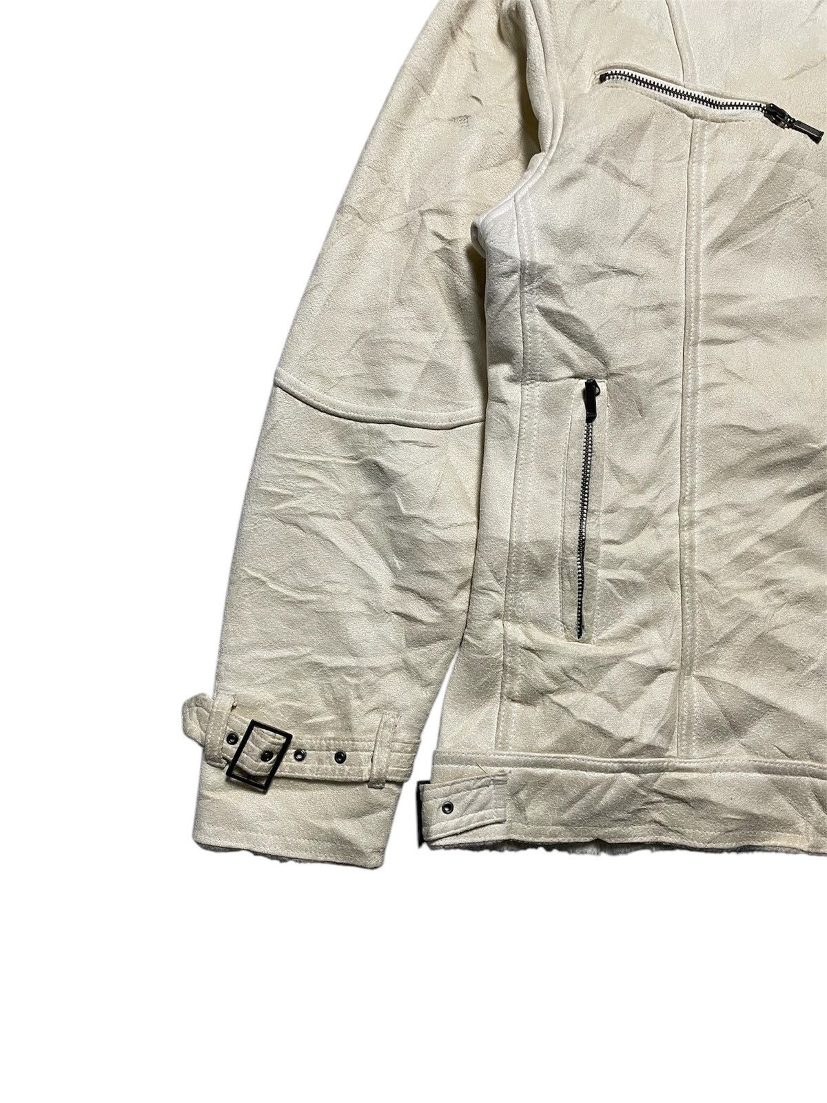 14th Addiction × If Six Was Nine × Le Grande Bleu (L.G.B.) 2000’s Urban Collection Faux Shearling Biker Style Jacket Size US M / EU 48-50 / 2 - 2 Thumbnail