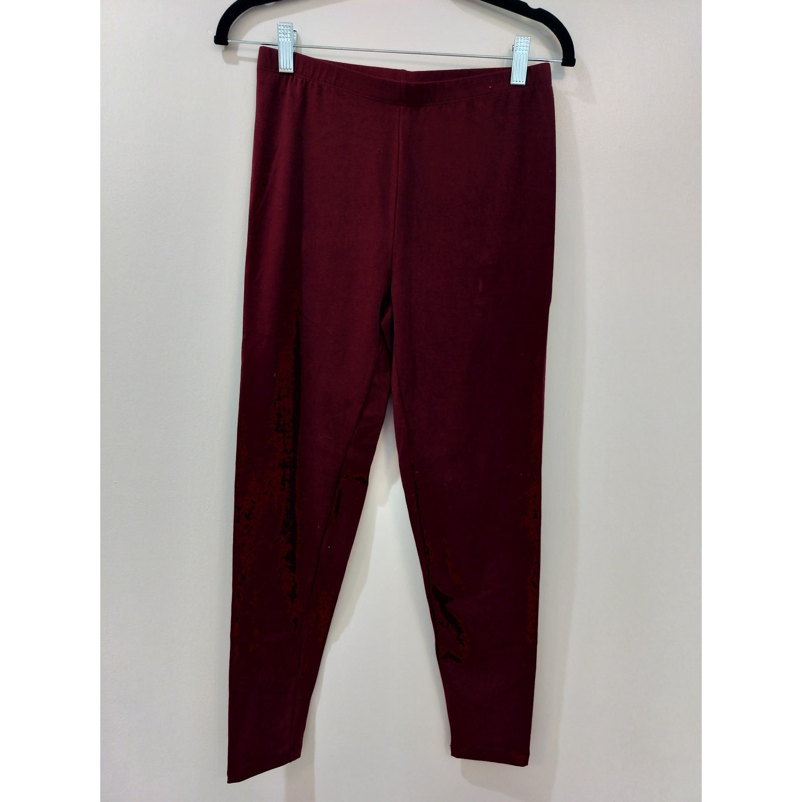 Other Zenana Women’s Large Burgundy Leggings High Waist Pants Size 26" / US 2 / IT 38 - 1 Thumbnail