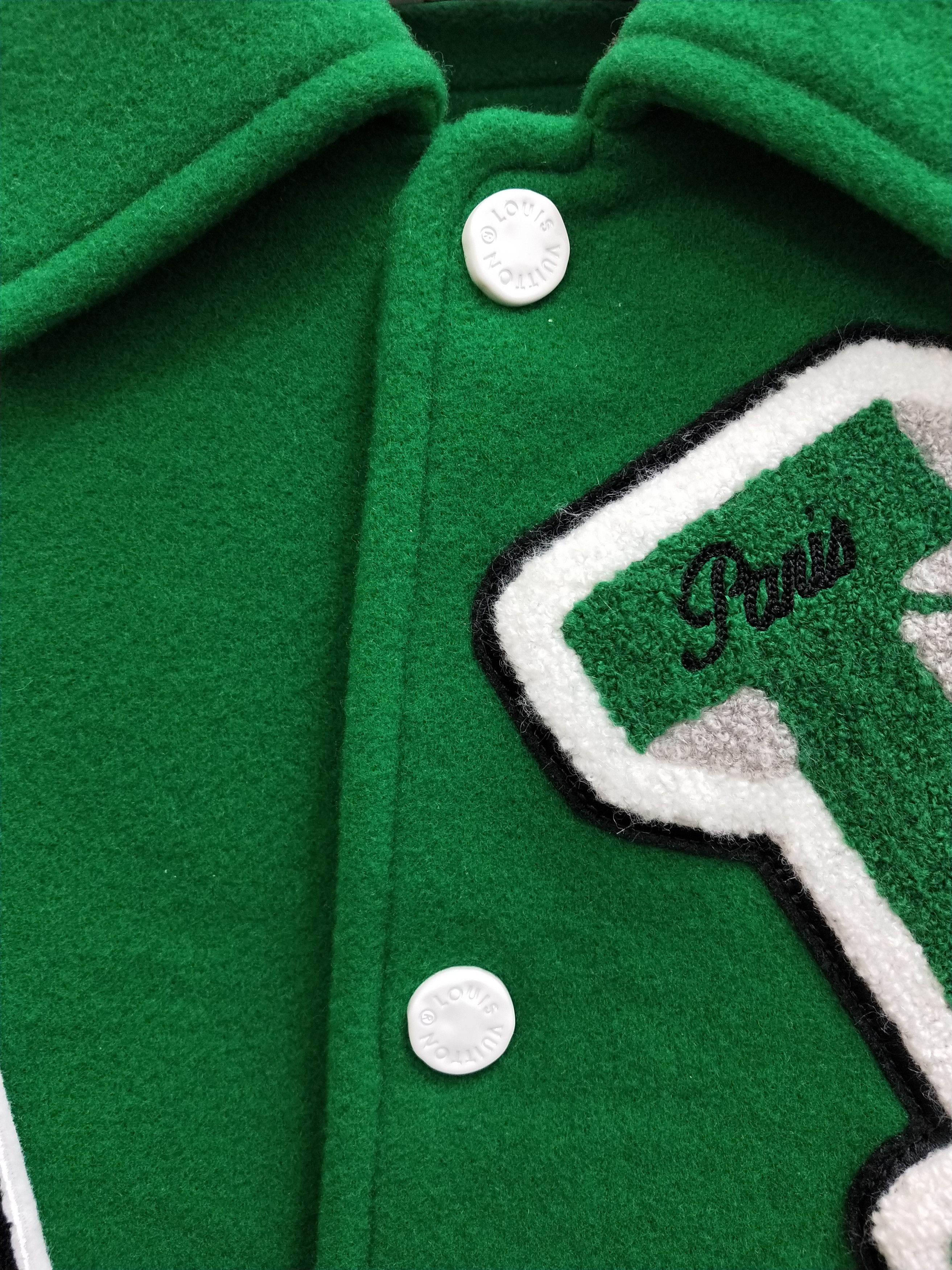 Louis Vuitton × Virgil Abloh Green Varsity Jacket Size US M / EU 48-50 / 2 - 7 Thumbnail