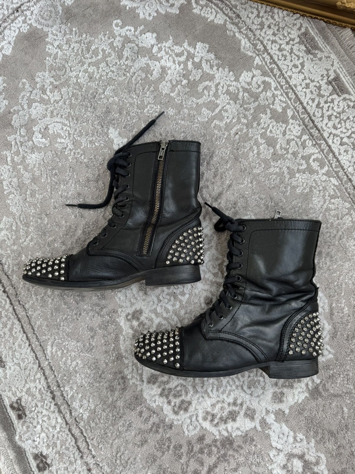 Japanese Brand Vintage AS 98 Zip Ankle Rick Owens Style Leather Biker Boots Size US 5.5 / EU 38 - 1 Thumbnail