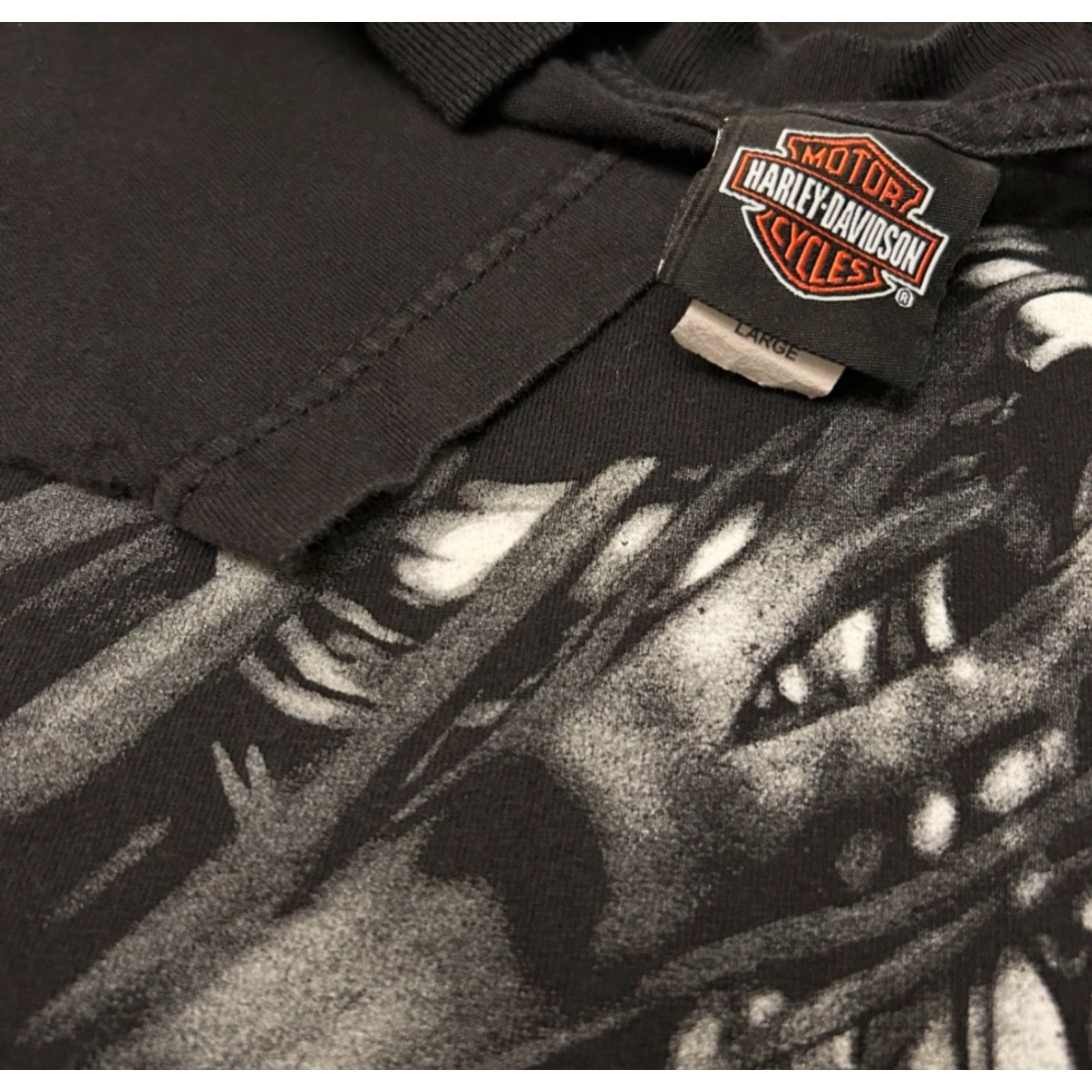 Harley Davidson Vintage Harley Davidson Shirt Mens Large Y2K Biker Logo Skull Florida VTG 2016 Size US L / EU 52-54 / 3 - 3 Thumbnail