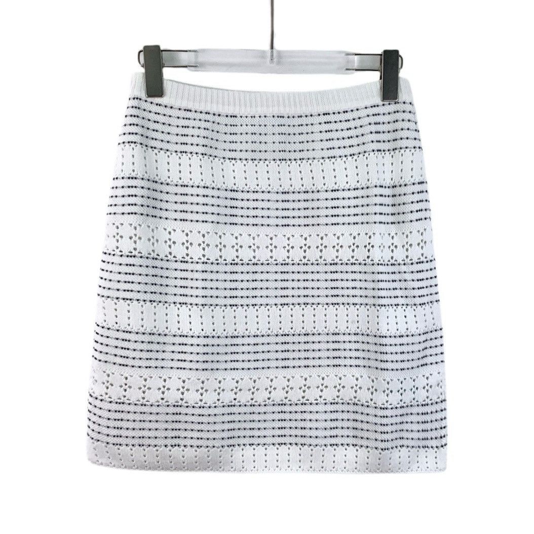 Chanel Chanel Cutout Striped Cotton Casual Knit Halter Dress Size 25" / US 0 / IT 36 - 2 Thumbnail