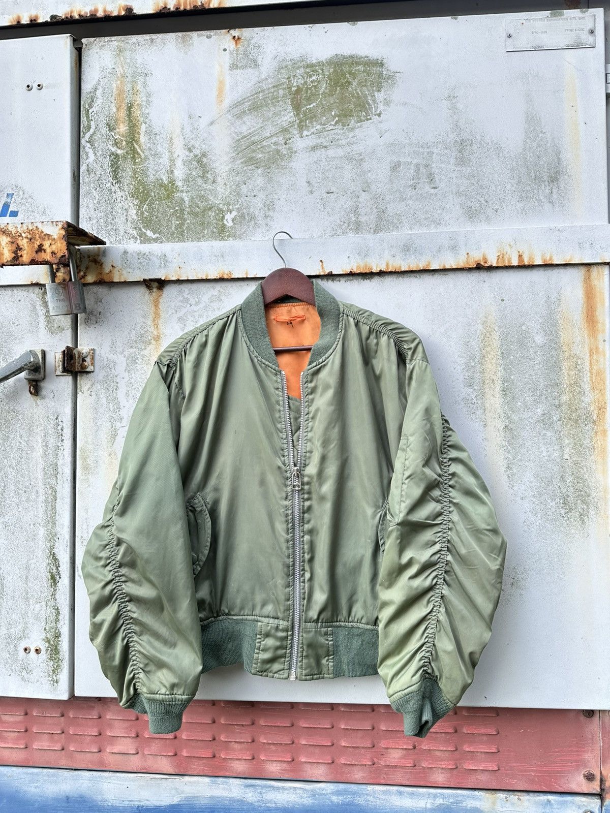 Vintage 🪖Vintage MA-1 Man Intermediate Bomber Jacket Size US M / EU 48-50 / 2 - 2 Thumbnail