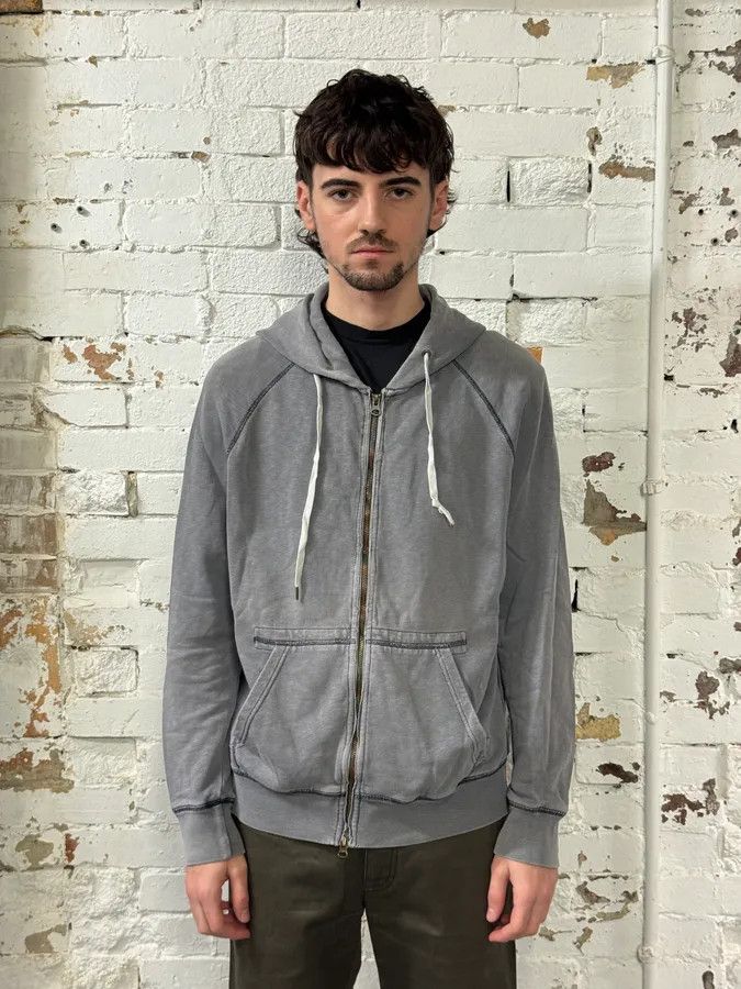 Acne Studios SS2012 Acne Studios Grey Faded Zip-up College Hoodie Size US M / EU 48-50 / 2 - 2 Thumbnail