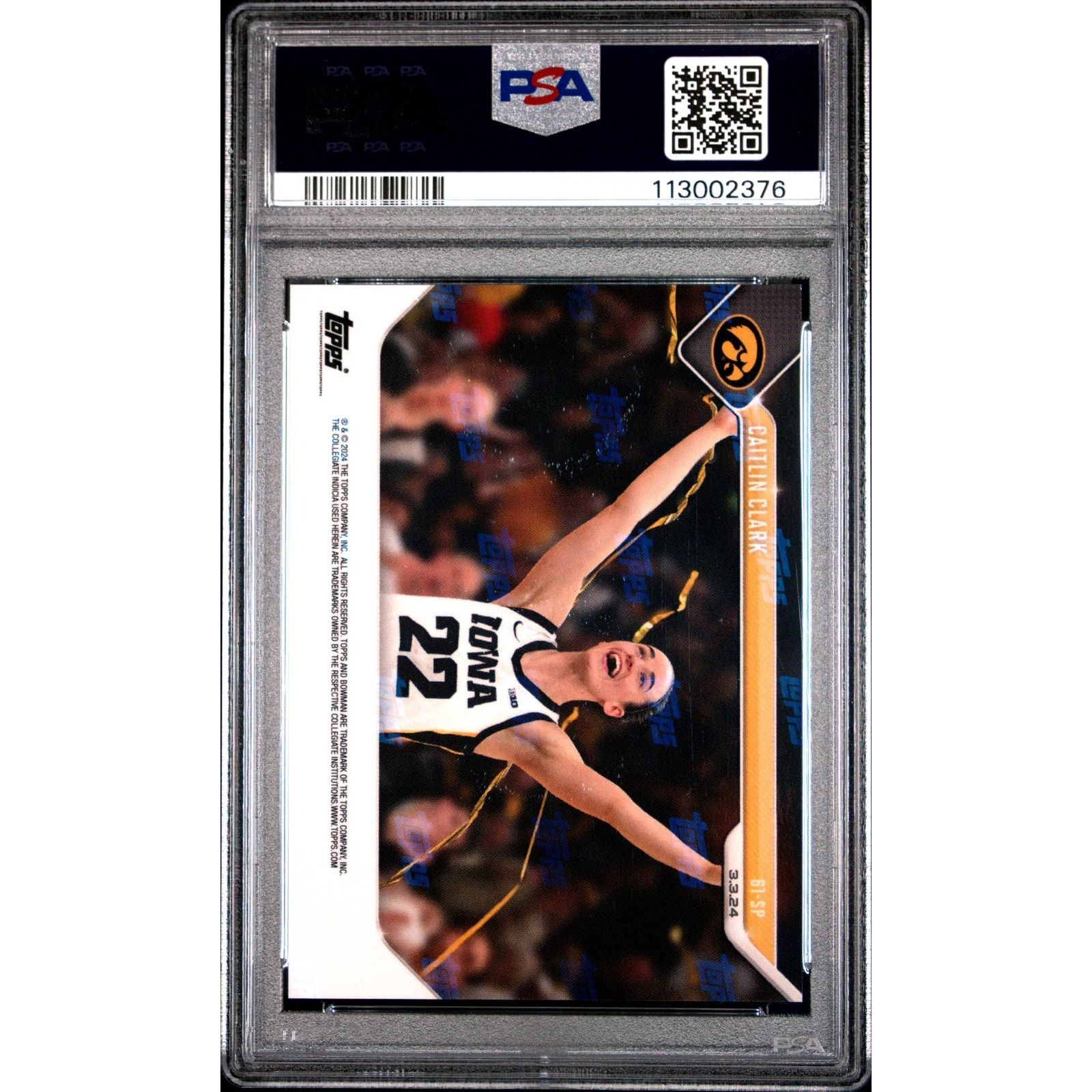 Other 2023 Bowman U Now #61SP Caitlin Clark PSA 9 Size ONE SIZE - 2 Thumbnail