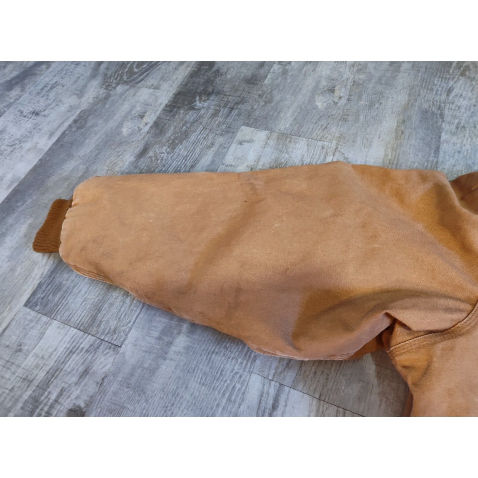 Vintage Big Smith Jacket Mens L Brown Canvas Zip Up Hooded Fleece Lined Workwear Casual Overcoat Seasonal Fall Winter Size US L / EU 52-54 / 3 - 7 Thumbnail