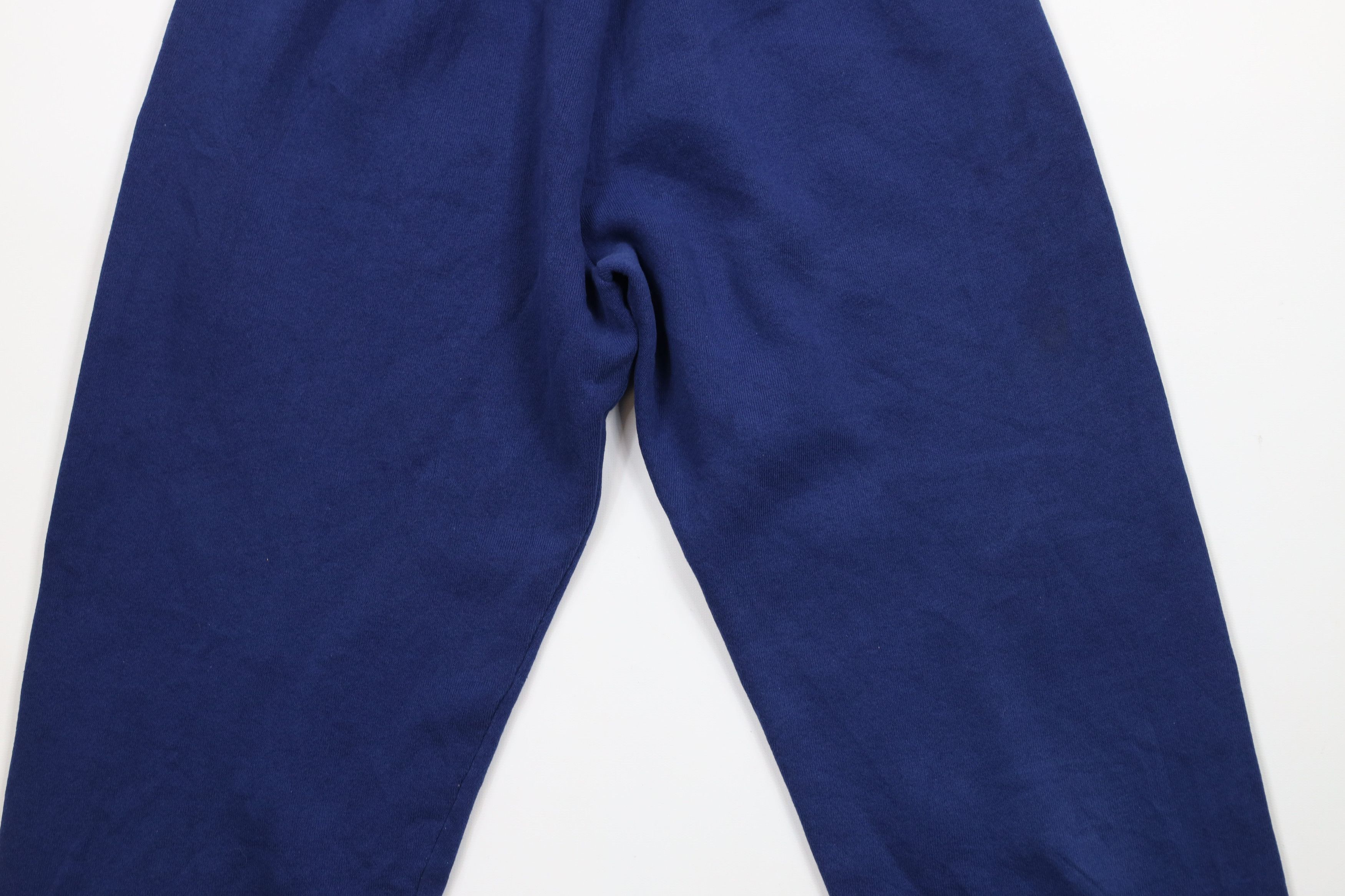Vintage Vintage 90s Streetwear Blank Sweatpants Joggers Blue USA Size 26" / US 2 / IT 38 - 3 Thumbnail