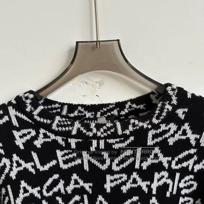 Balenciaga Balenciaga Black Barrage Knitted Sweater Size US S / EU 44-46 / 1 - 4 Thumbnail
