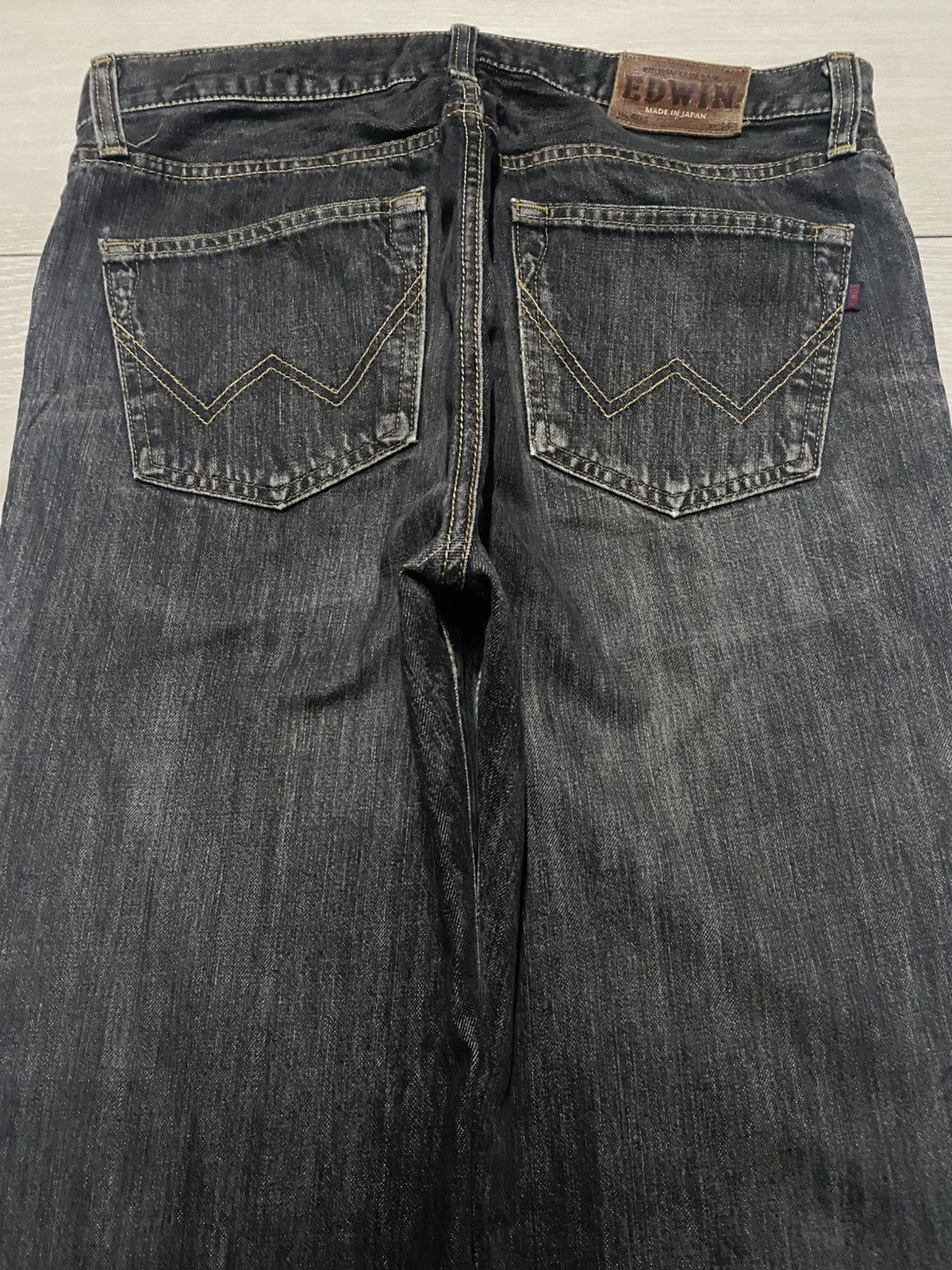 Edwin Vtg Edwin International Basic 403 Black Denim Loose Jeans Size US 34 / EU 50 - 4 Thumbnail