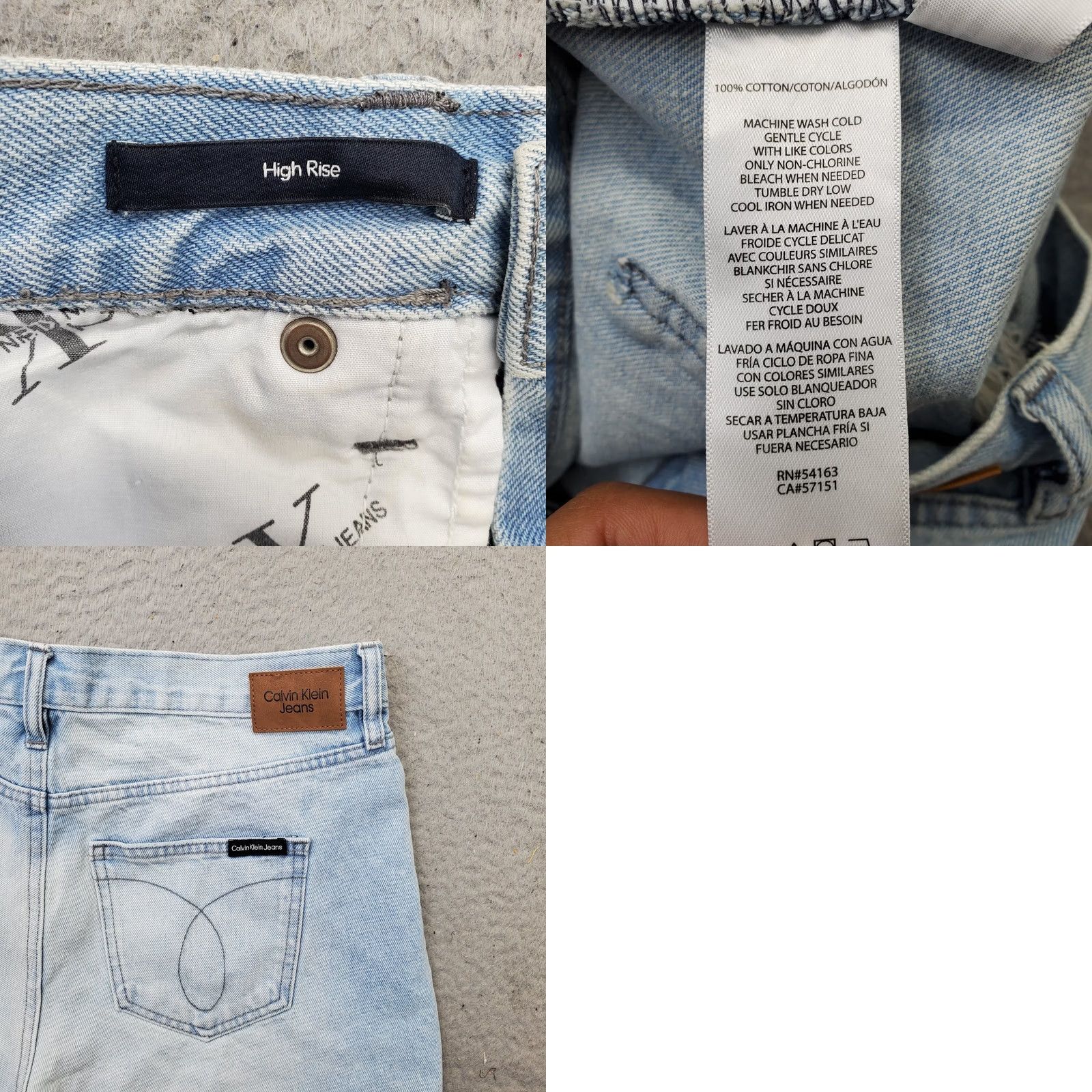 Calvin Klein Calvin Klein Jeans Cut-Off Shorts Womens 8 Blue Light Wash High Rise Raw Hem 5-Pocket Denim Casual Womens Size 8 Redundant not included Size 30" / US 8 / IT 44 - 8 Thumbnail