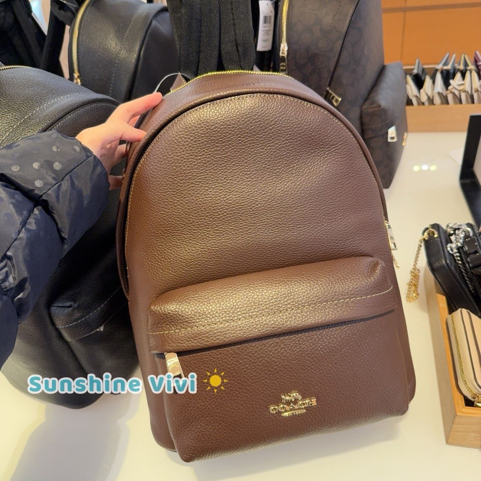 Coach NWT Coach Taylor Small Backpack In Leather CDW78 Gold/Maple Size ONE SIZE - 1 Thumbnail