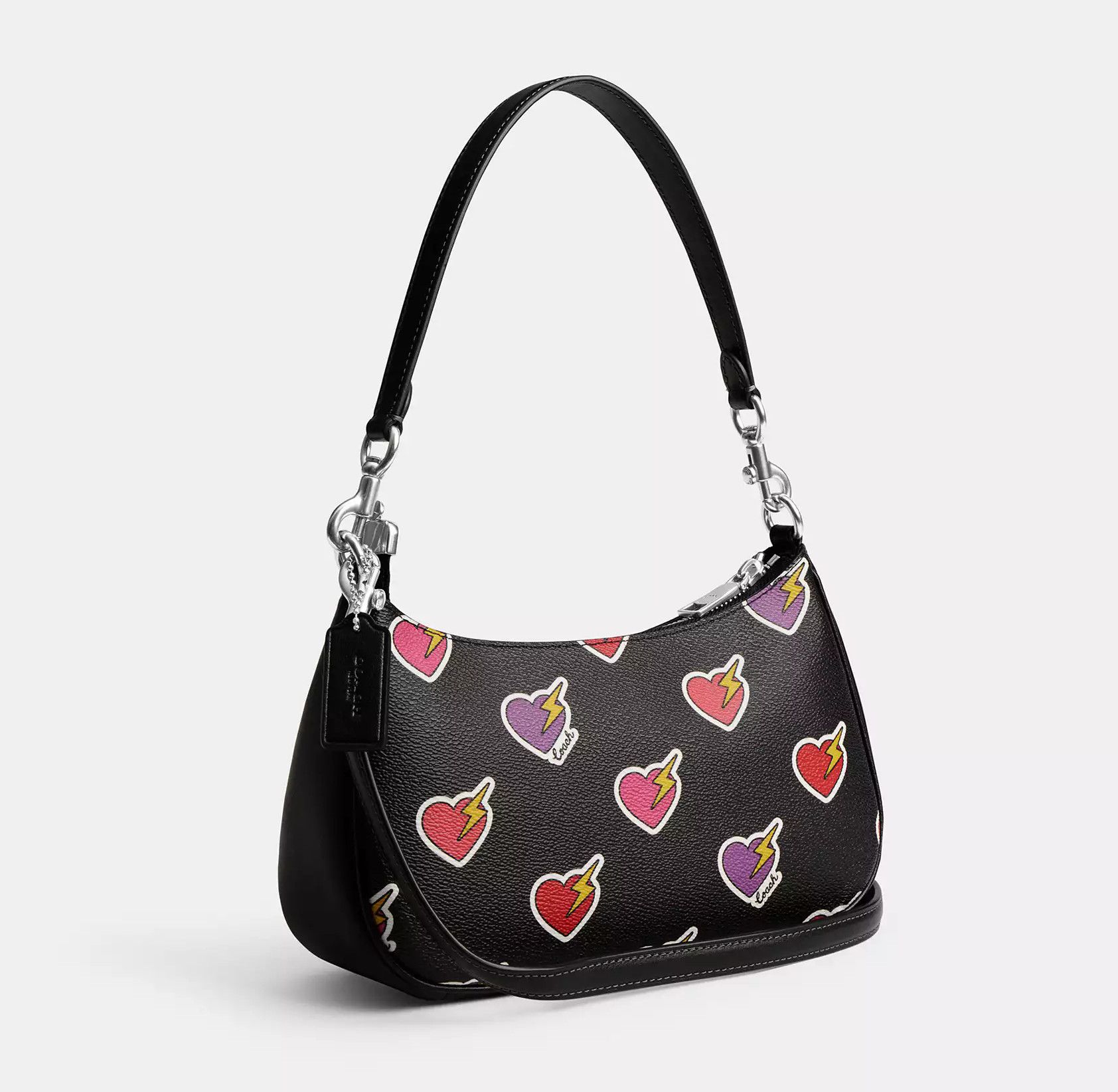 Coach Teri Shoulder Bag With Heart Bolt Print CY346 Size ONE SIZE - 7 Thumbnail